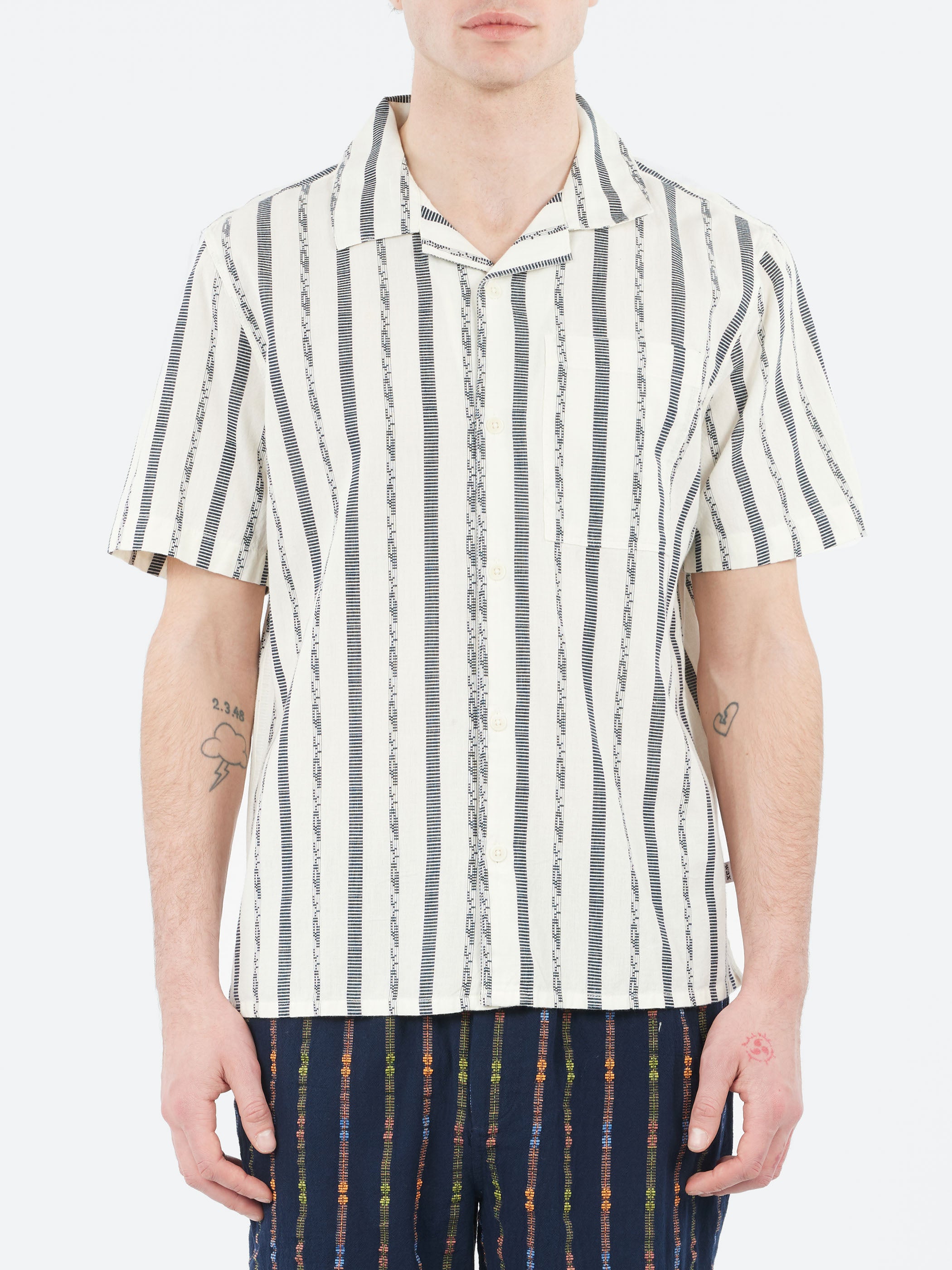 Didcot Fleck Stripe Short Sleeve Shirt