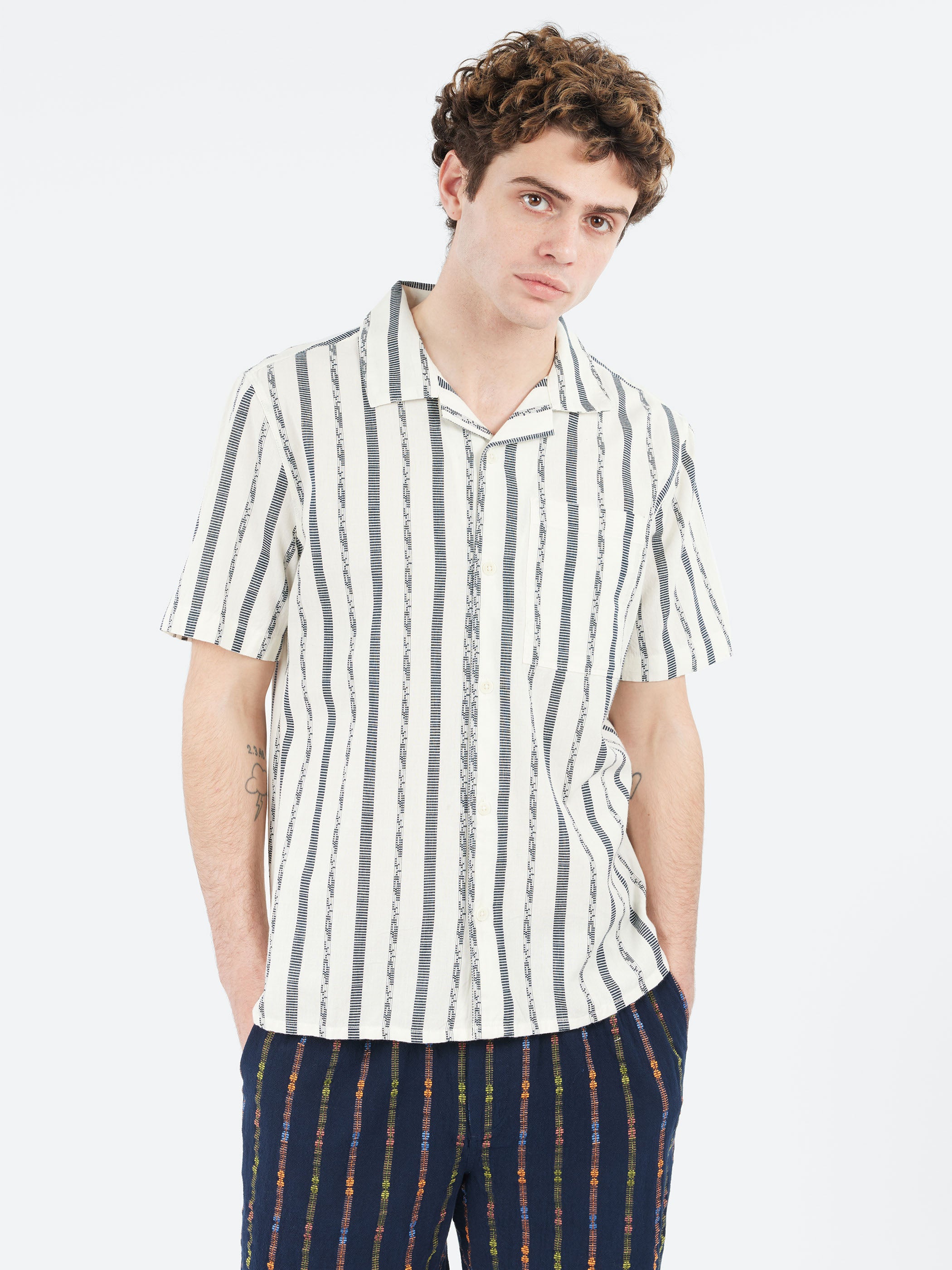 Didcot Fleck Stripe Short Sleeve Shirt