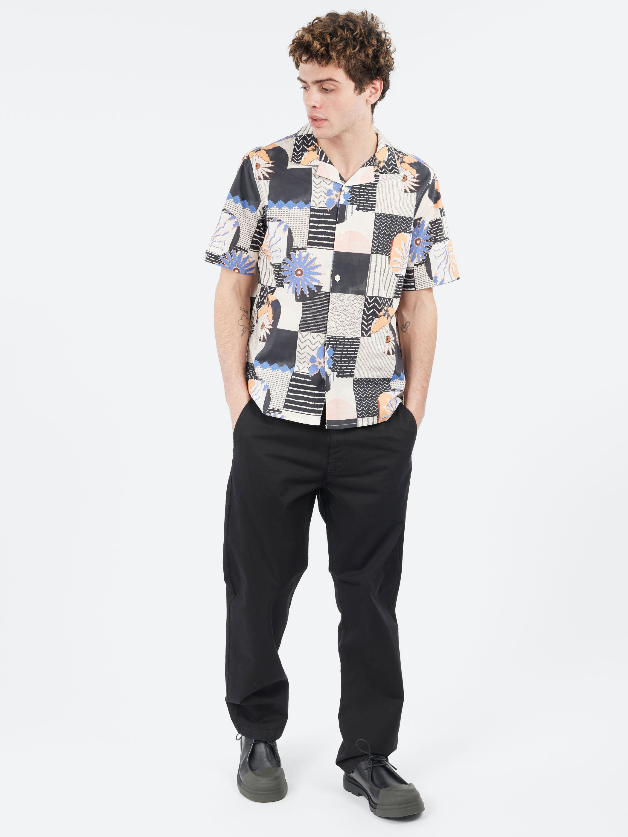 Didcot Grid Floral Short Sleeve Shirt