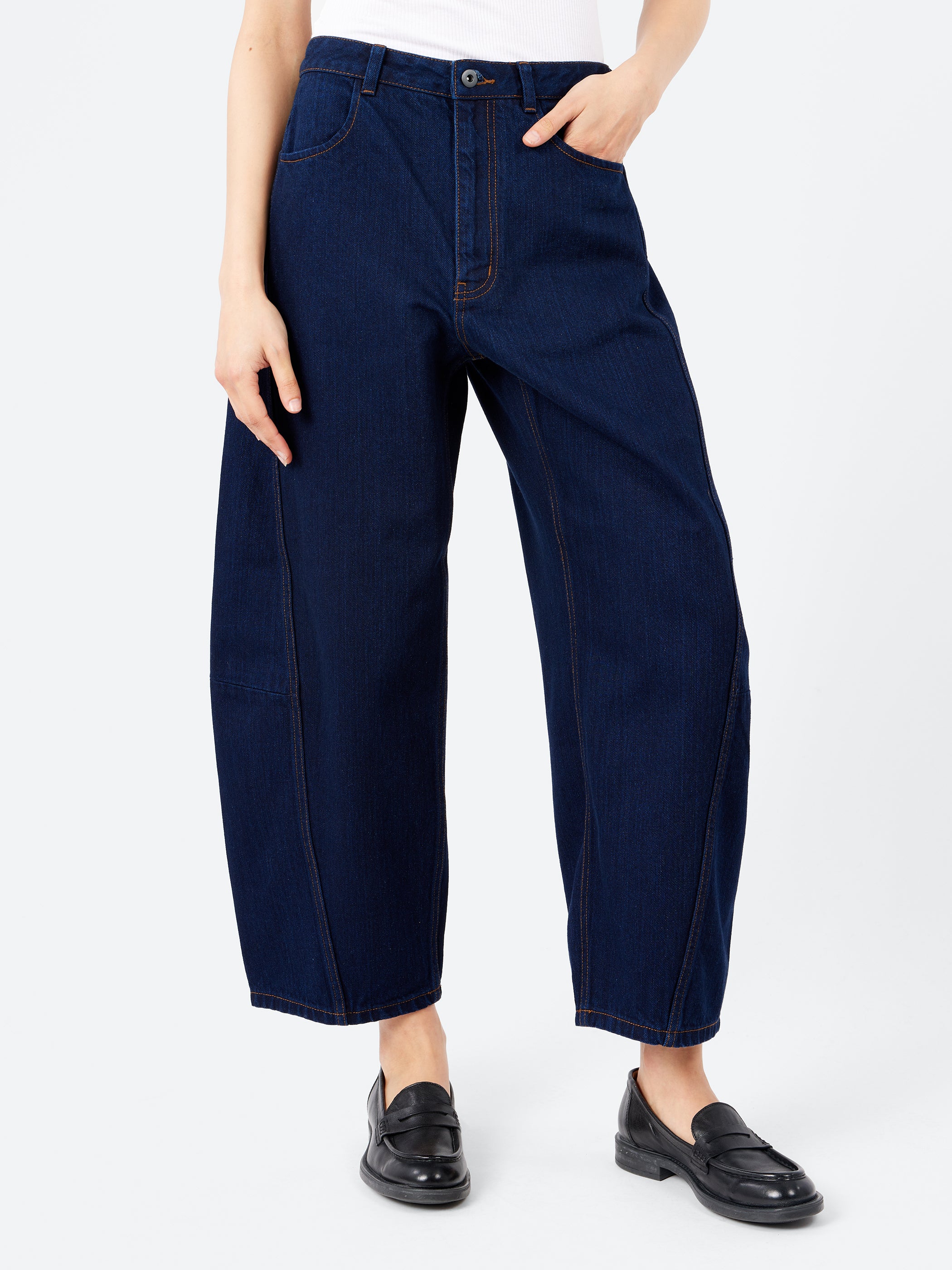 Twisted Seam Denim Trousers