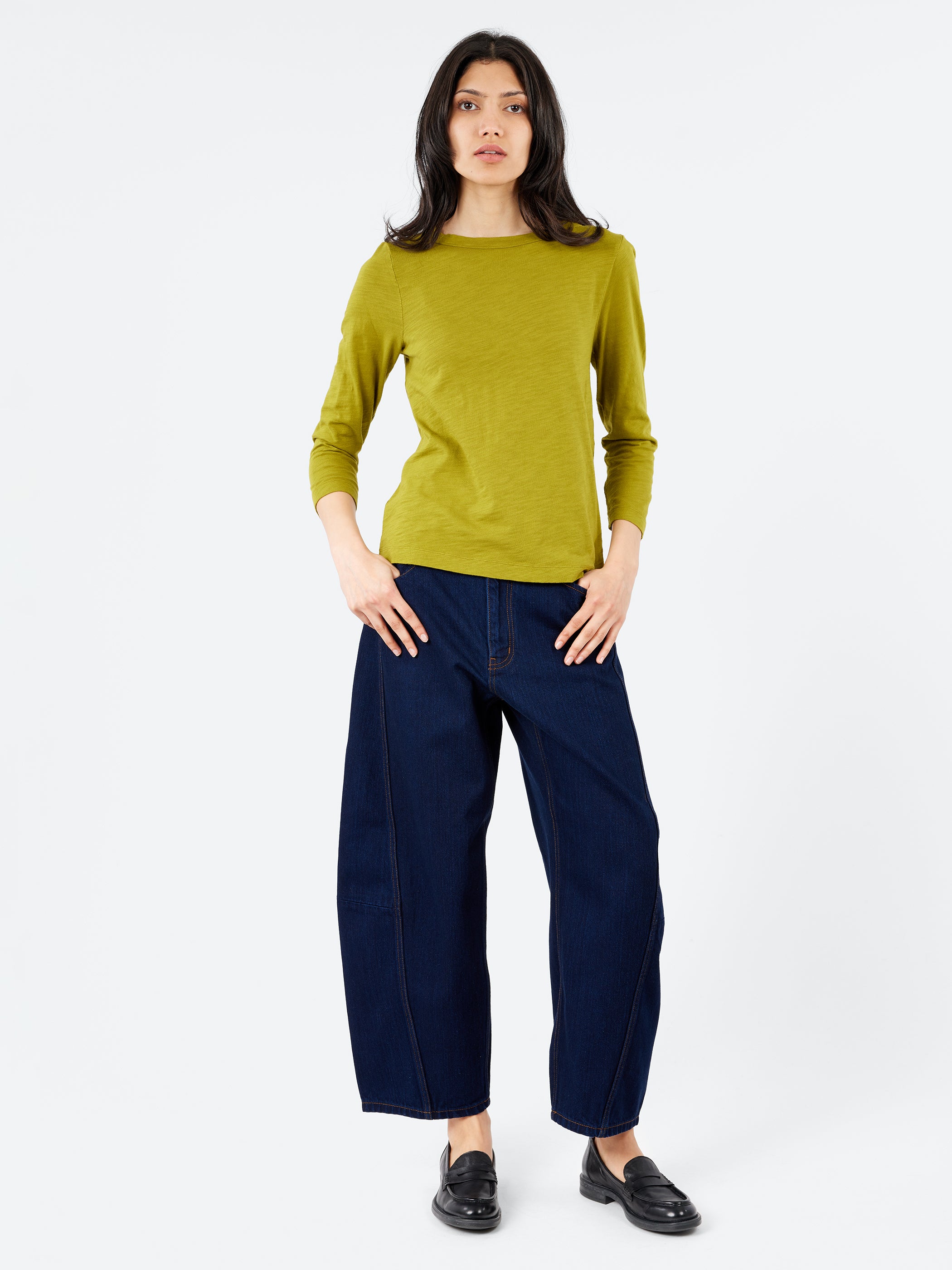 Twisted Seam Denim Trousers