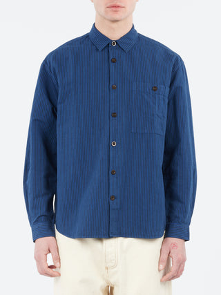 TOAST Garment Dyed Stripe Workwear Shirt