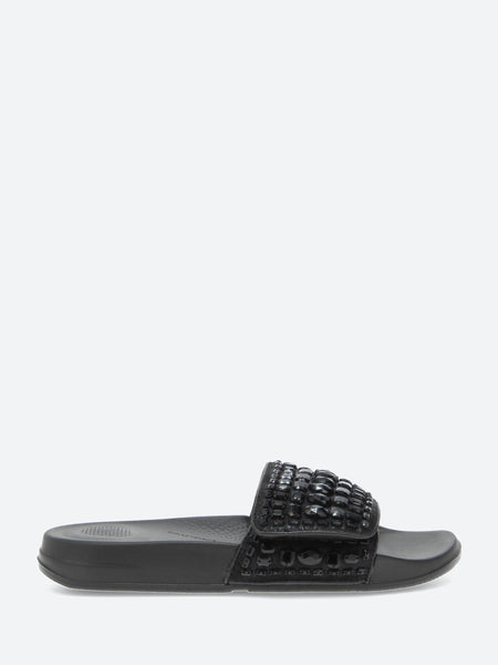 FitFlop IQUSHION Jewel Slide in Black – gravitypope