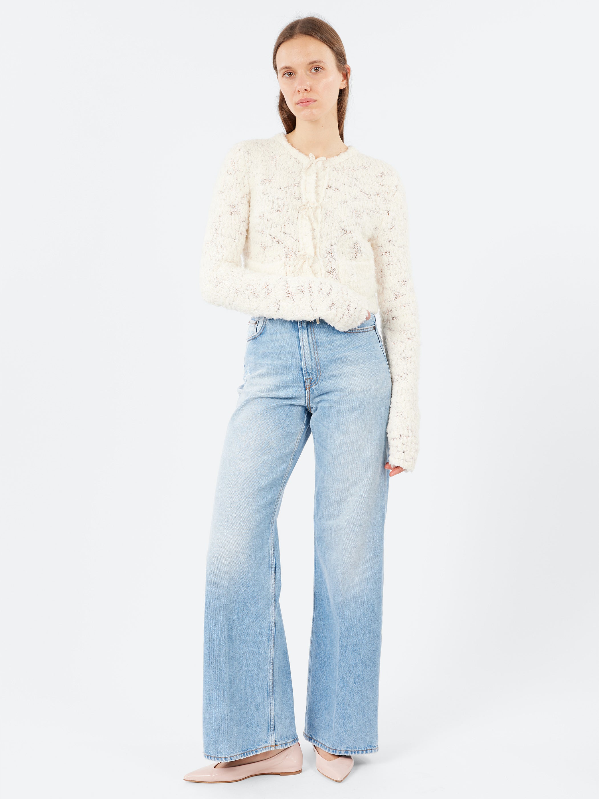 Bow Wool Cardigan