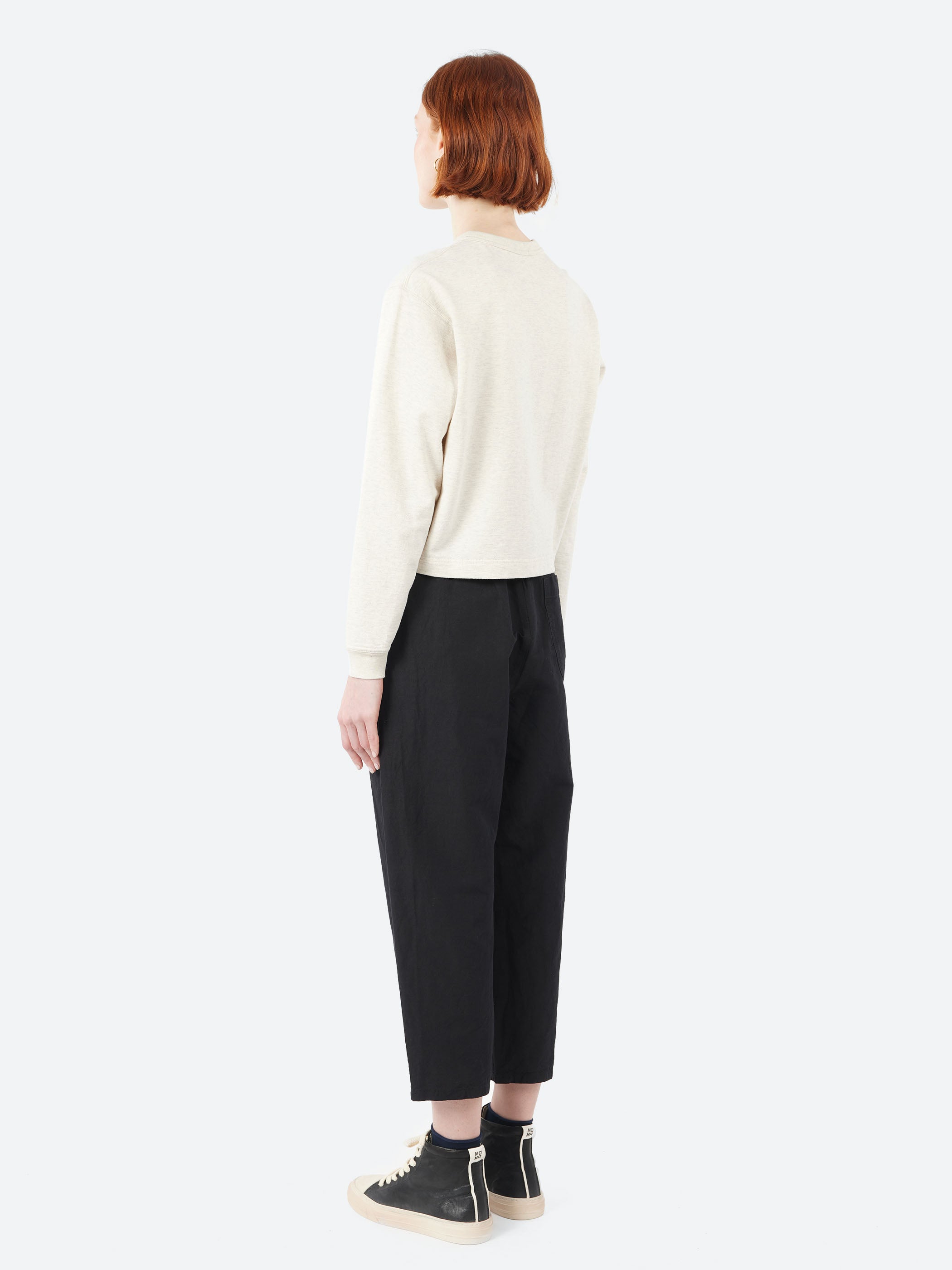 Women's Cotton Terry Crew Neck Cardigan