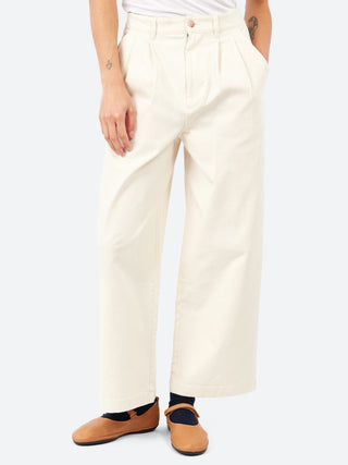 Danton Women's Stretch Twill 2 Tuck Wide Pants
