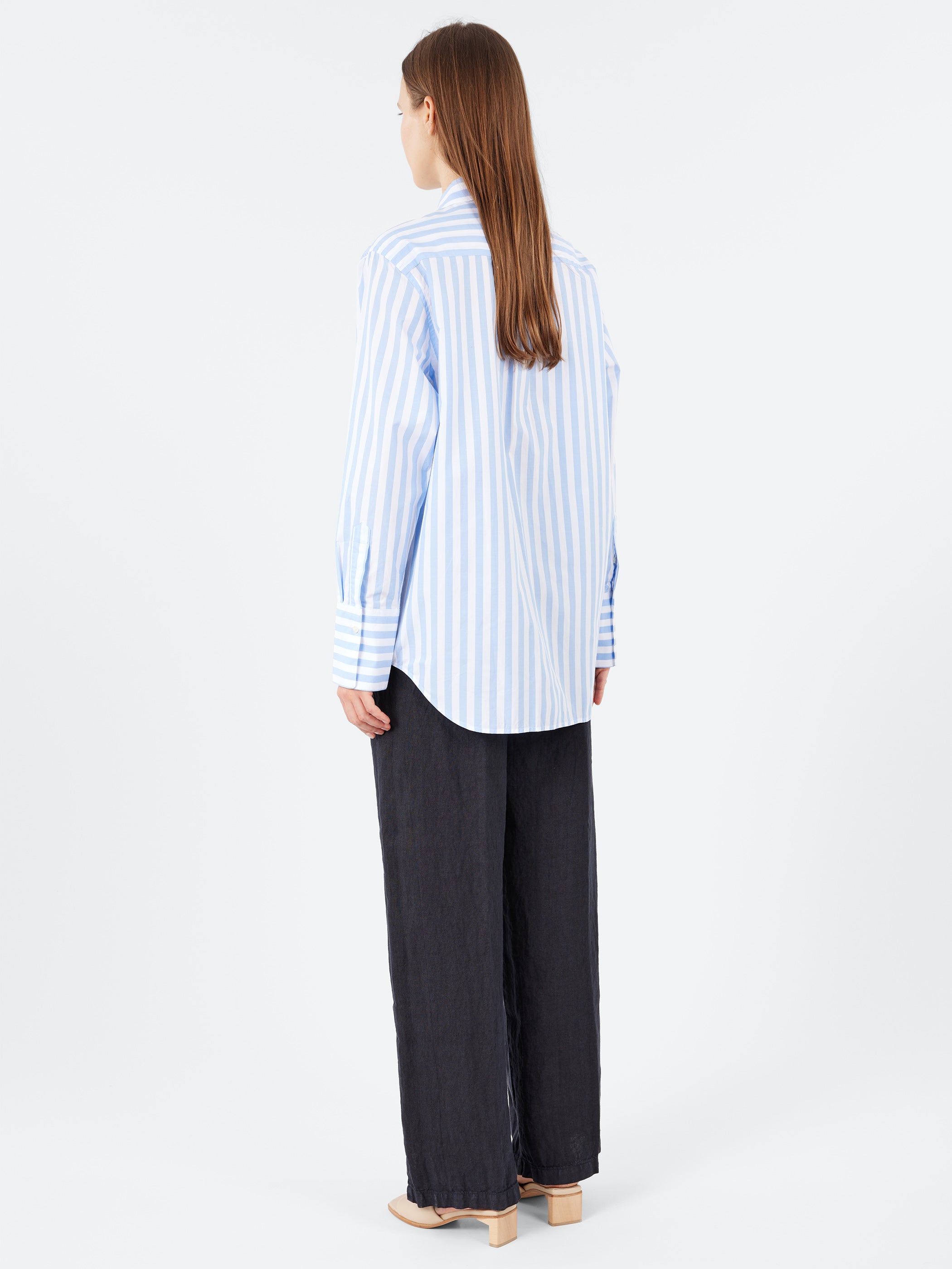 Vertical Striped Poplin Shirt