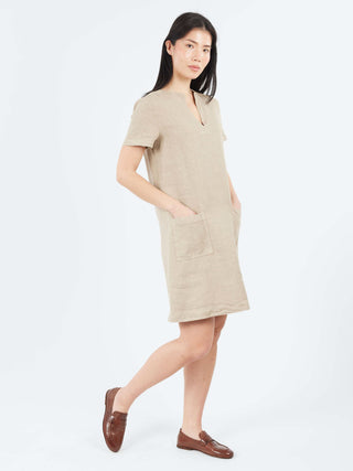 Aspesi Slub Linen Short Dress