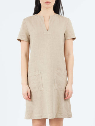 Aspesi Slub Linen Short Dress
