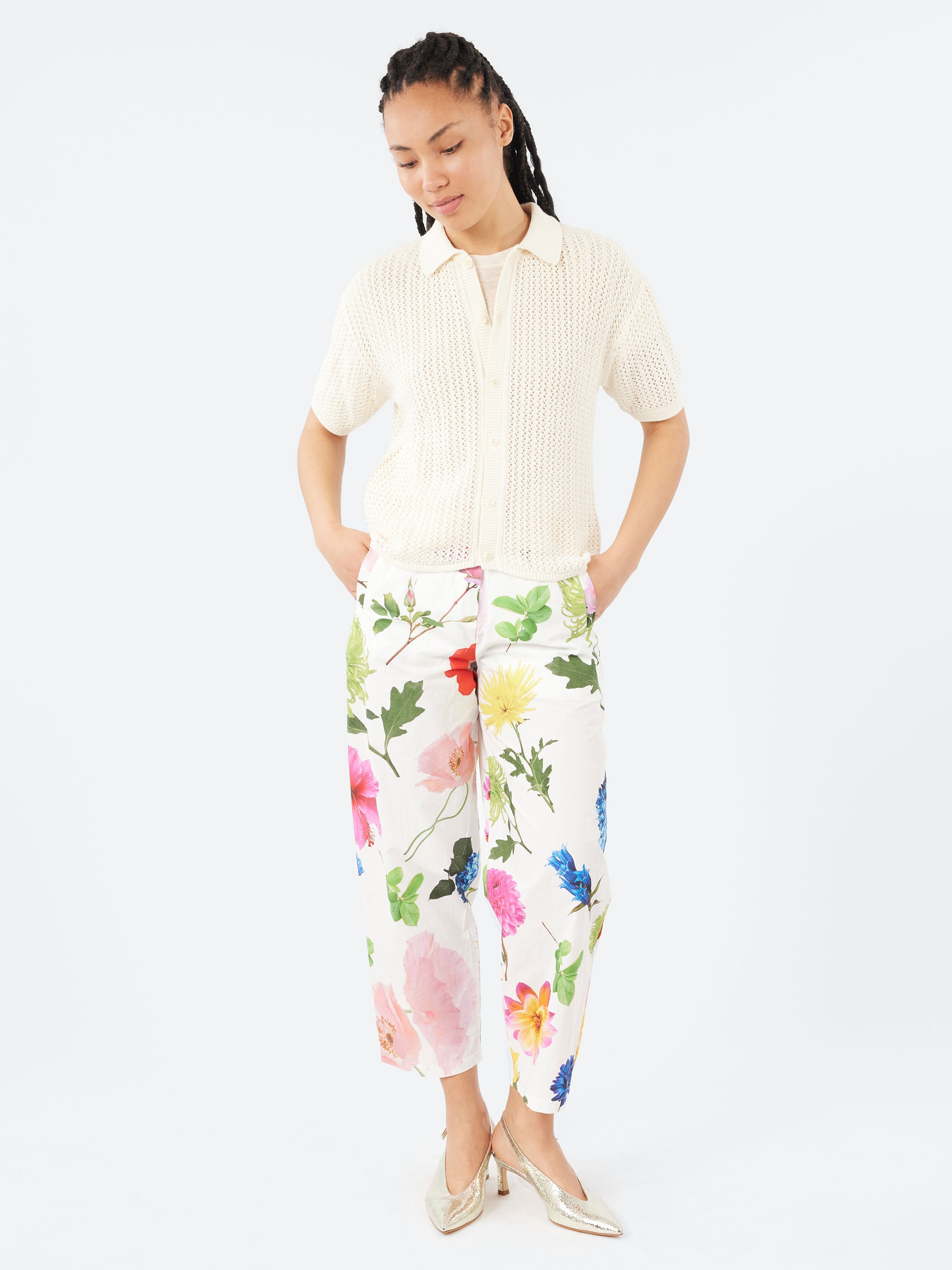 KNIT02 Crochet Knit Shirt