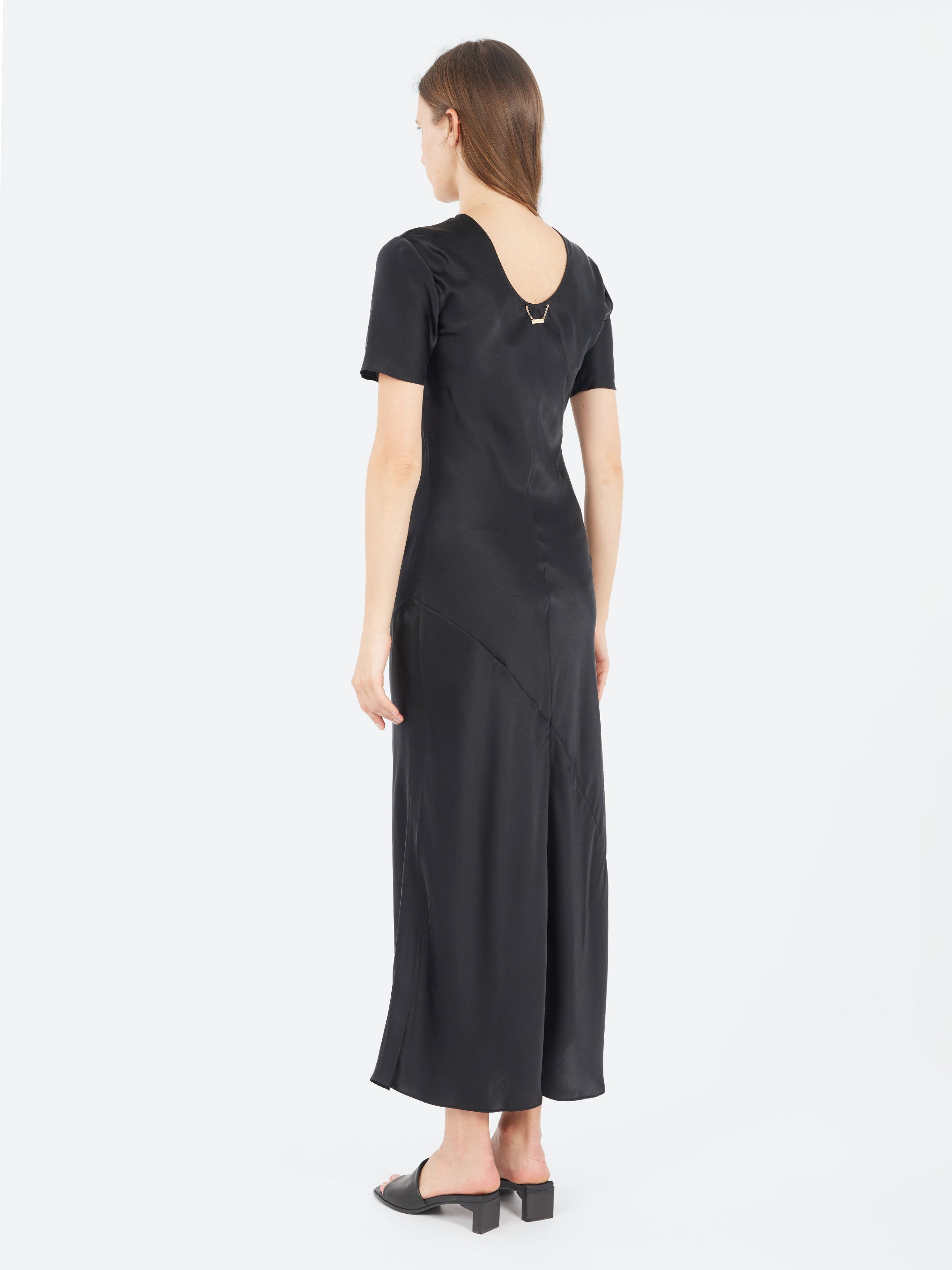 Short Sleeve Bias Dress