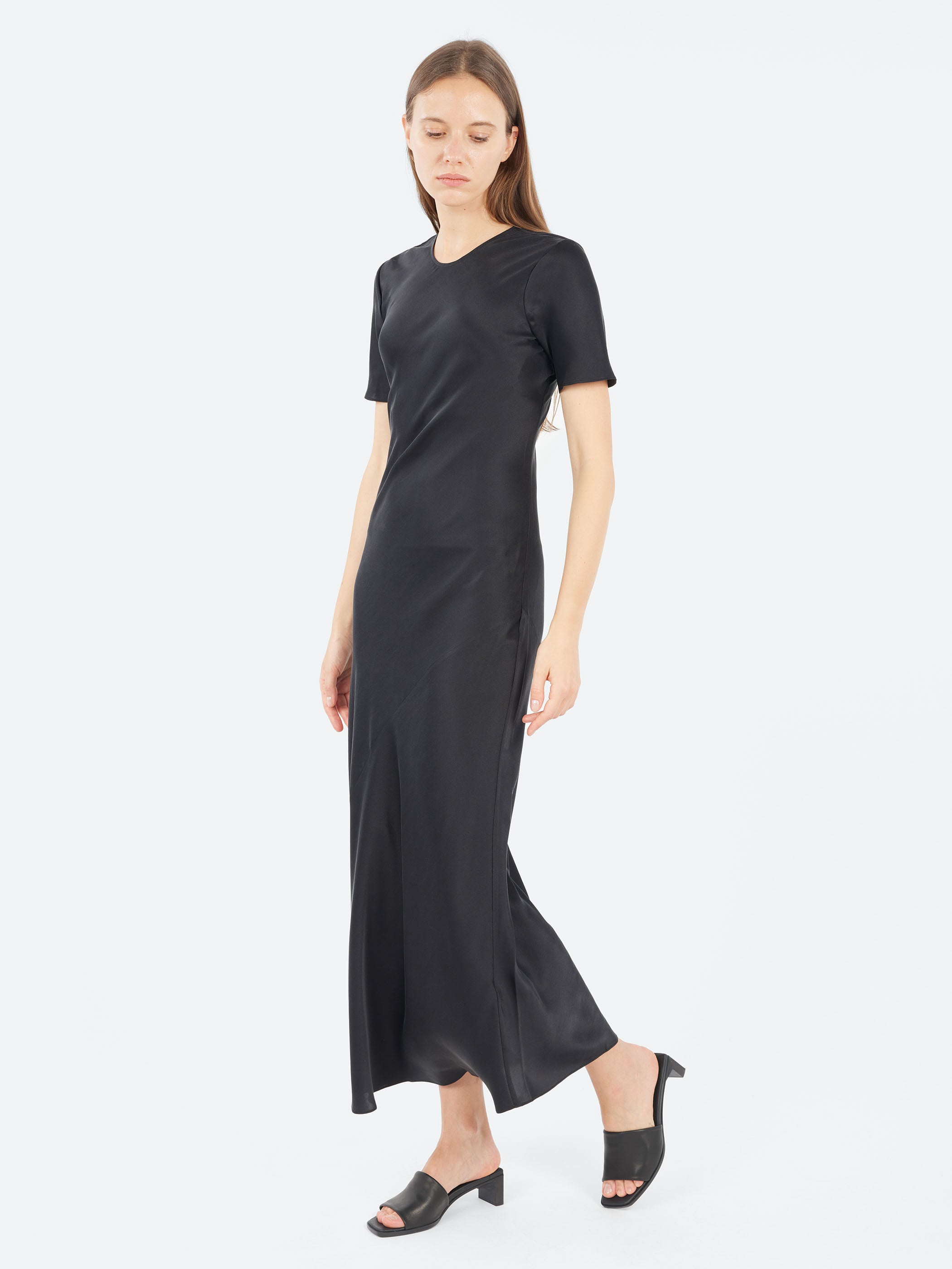 Short Sleeve Bias Dress