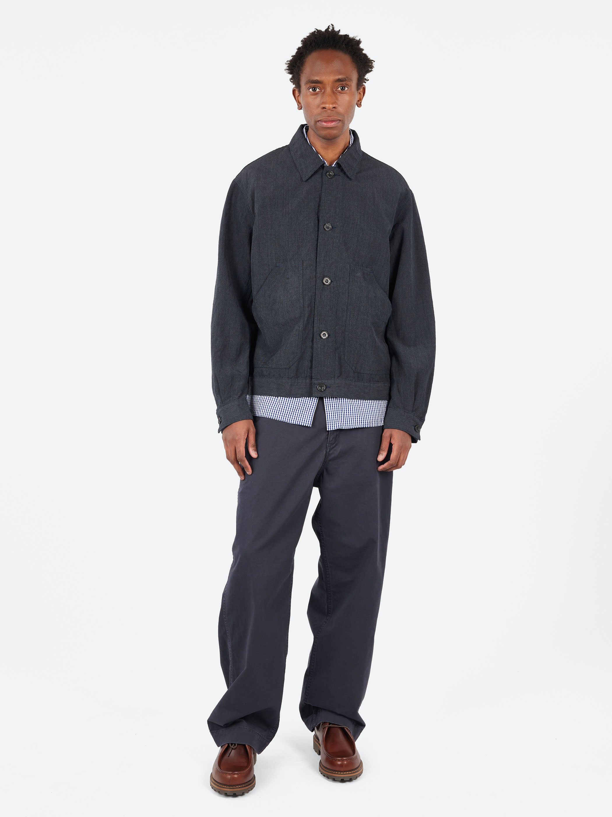 Cotton Chino Cloth Baggy Pants