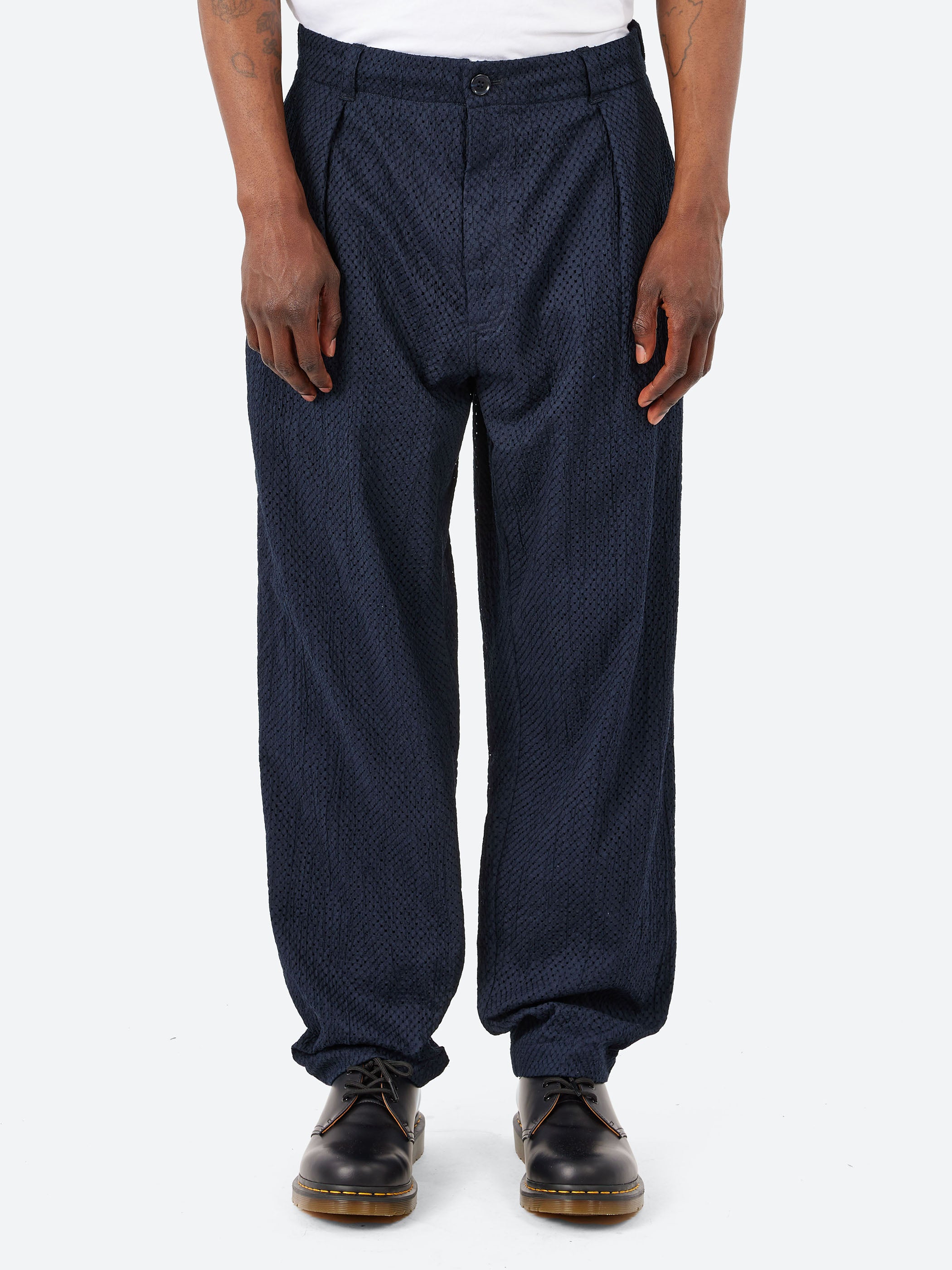 Meyer Lace Tucked Straight Pants