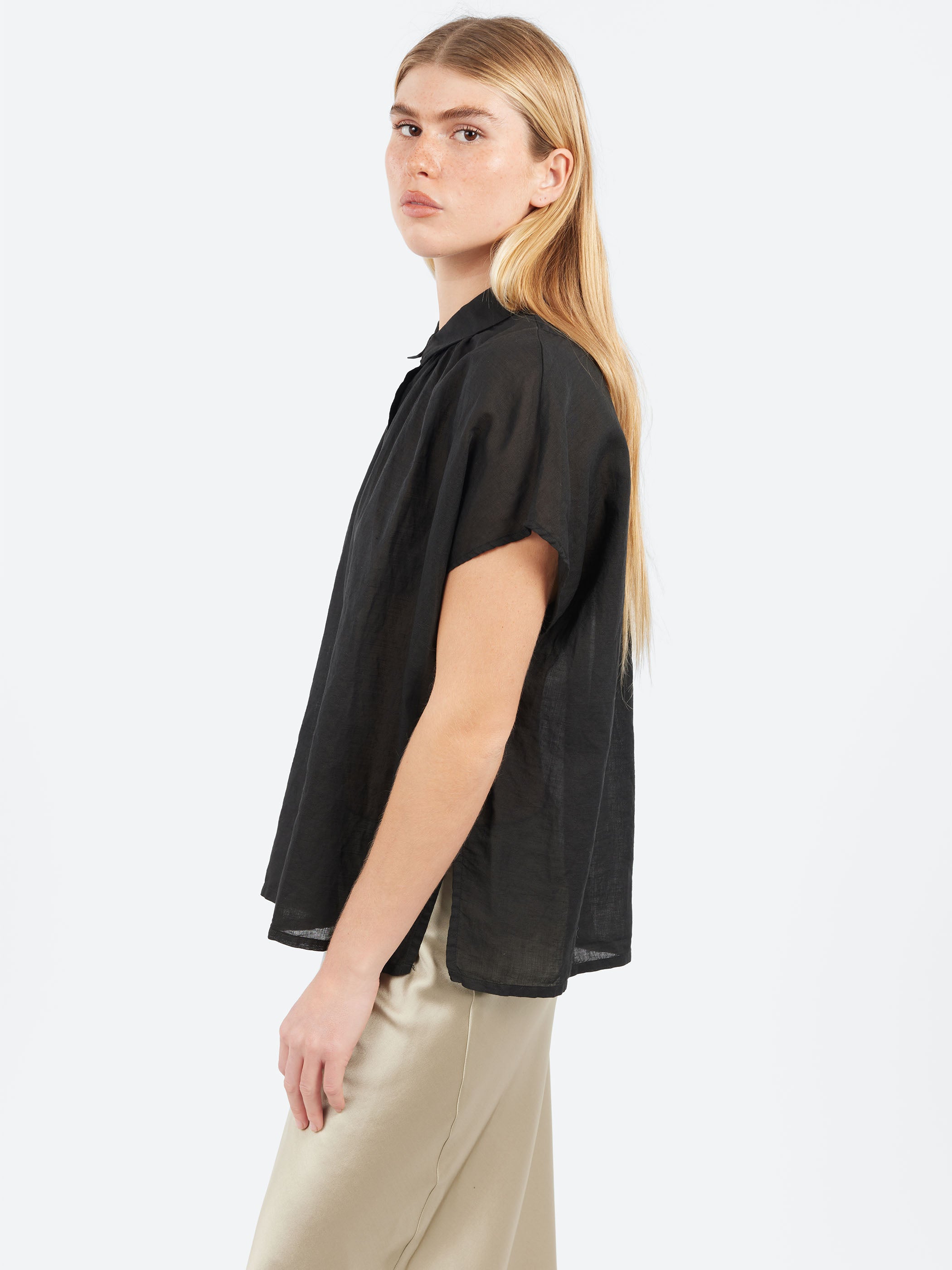 Short Sleeve Button-Up