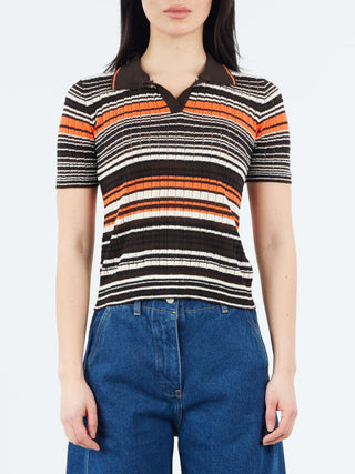 Roberto Collina Multi-Striped Polo