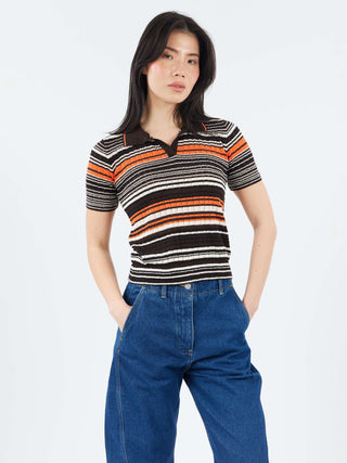 Roberto Collina Multi-Striped Polo