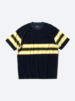 BEAMS PLUS Stripe Pile Pocket Tee