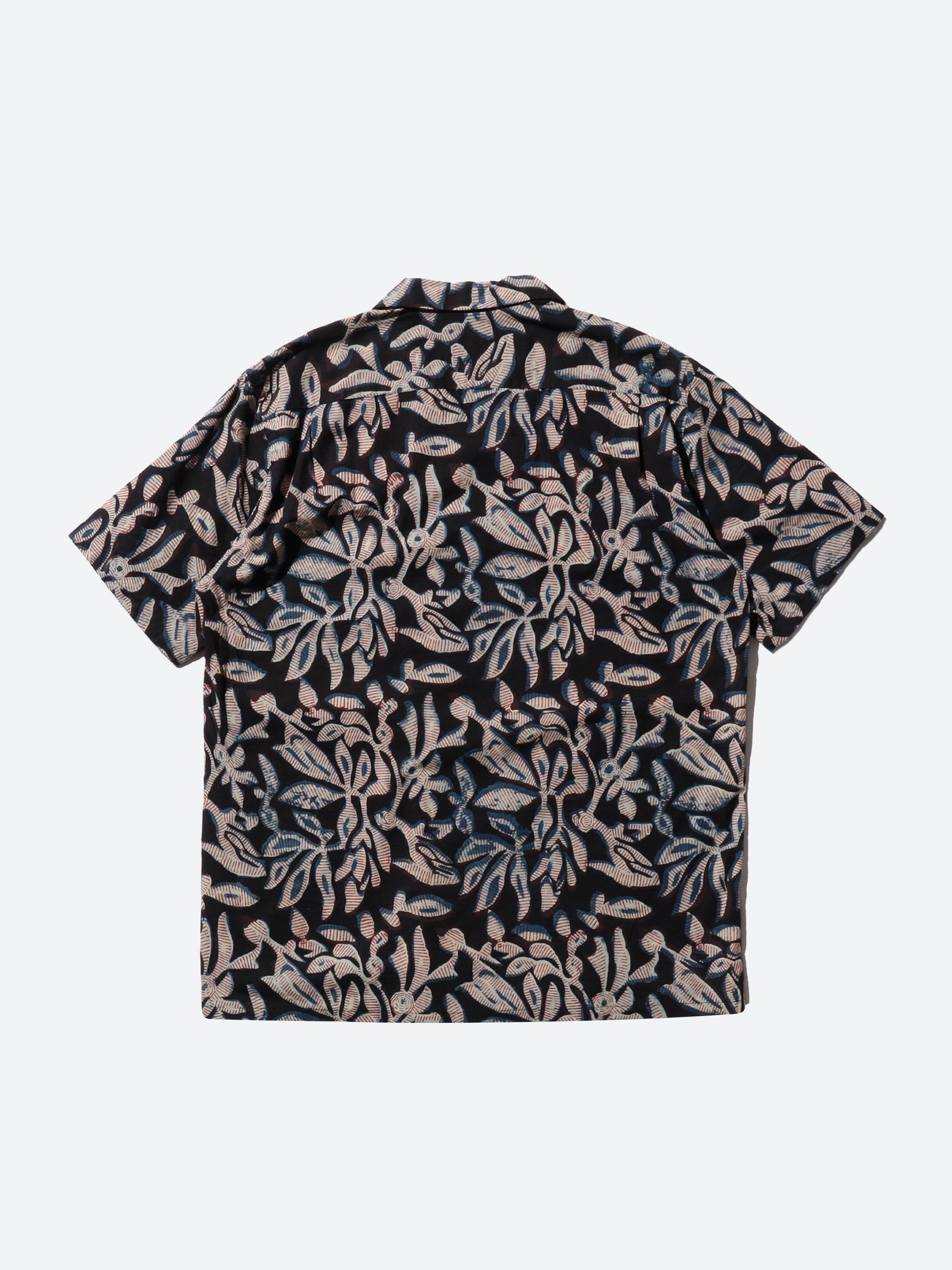 Block Print Open Collar Shirt