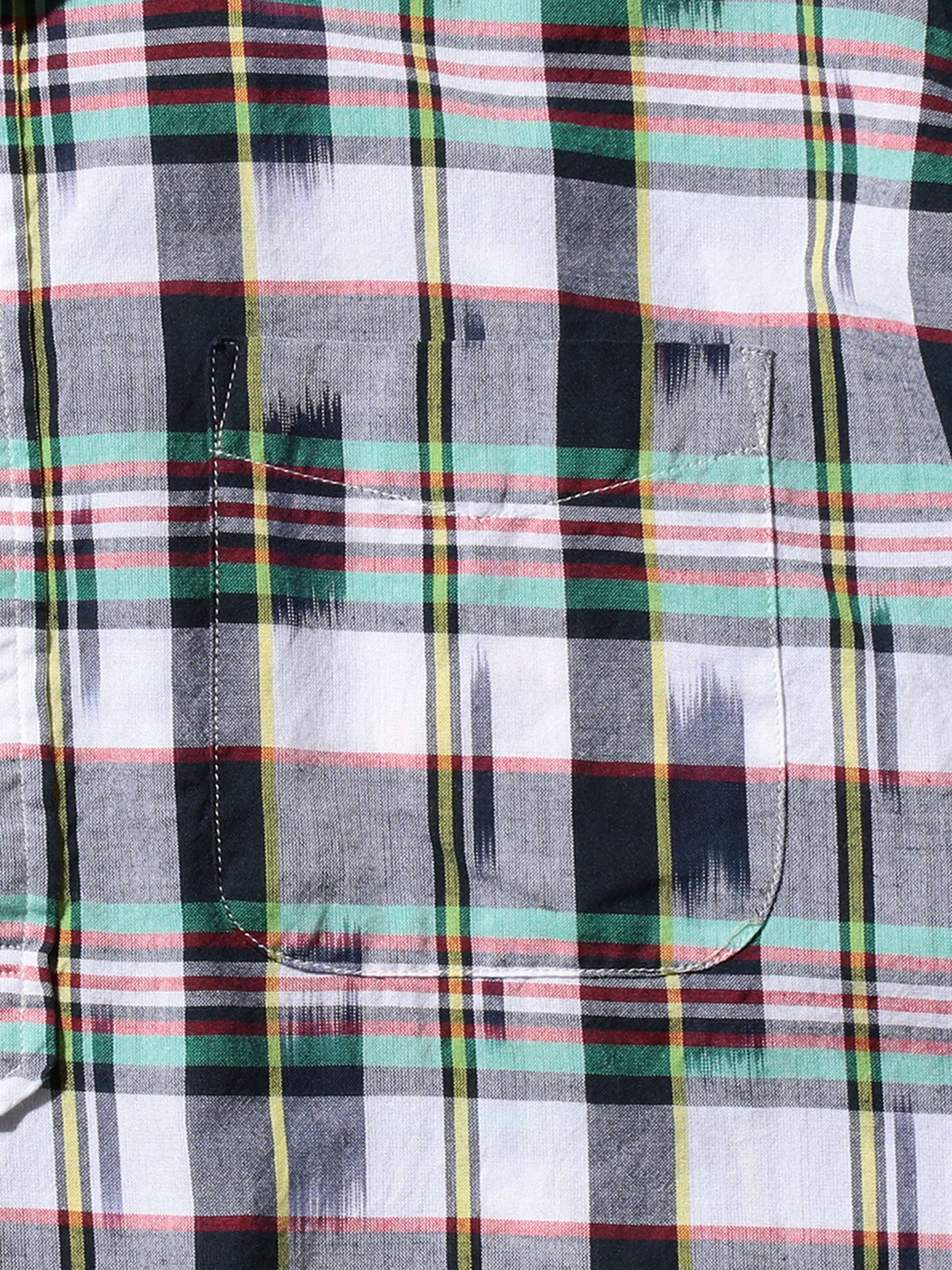Classic Fit Ikat Madras Pullover Shirt