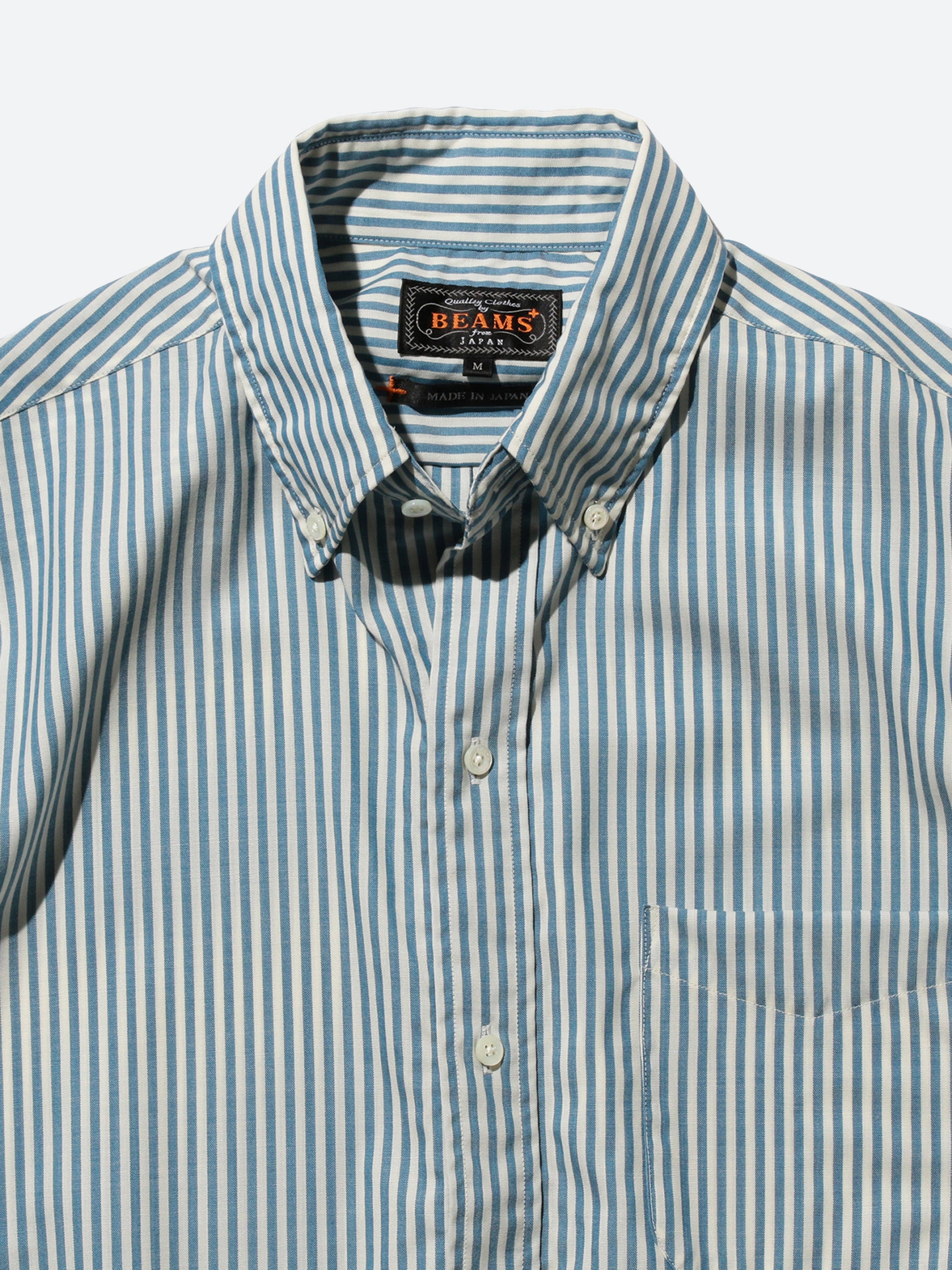 Classic Fit Wool Stripe Button Down Shirt