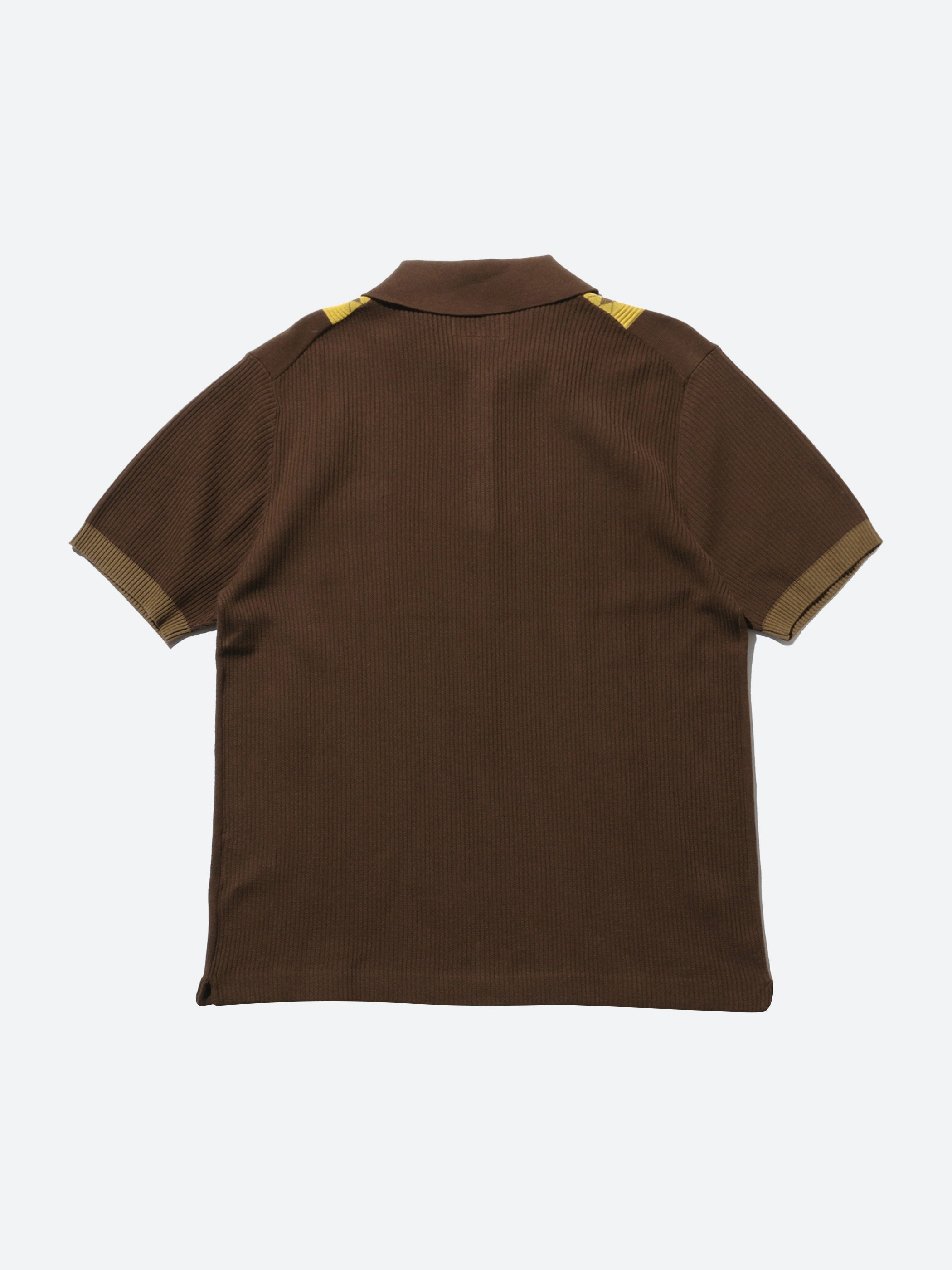 Stripe Argyle Knit Polo