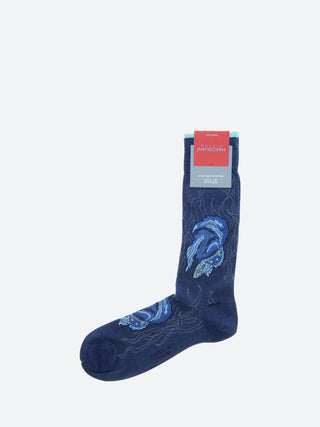Marcoliani Milano Koi Fish Crew Sock