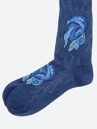 Marcoliani Milano Koi Fish Crew Sock