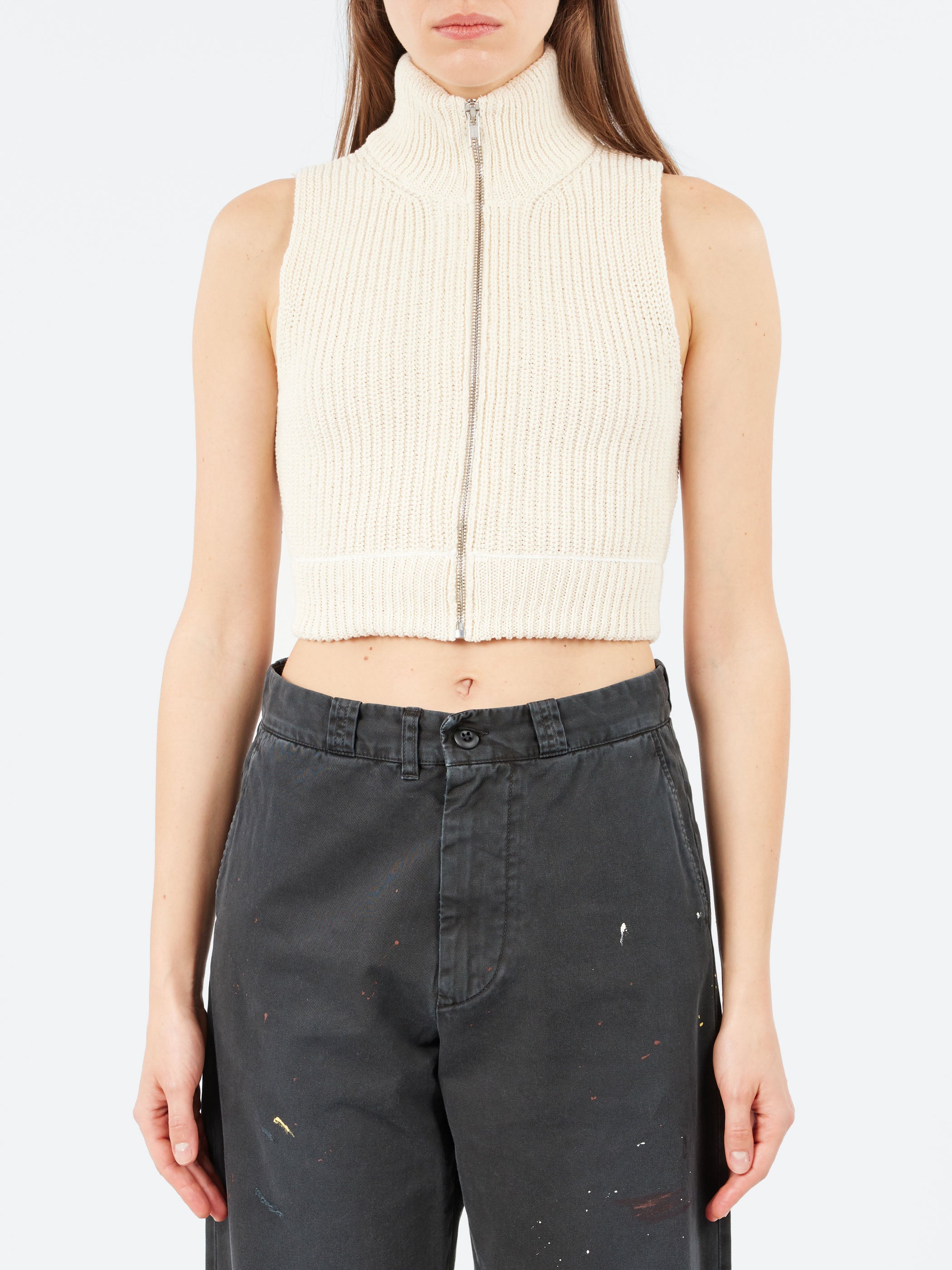 Knit Zip Up Vest