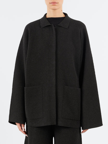 【LAUREN MANOOGIAN】DOUBLE KNIT JACKET Double Knit Jacket in Black Melange | Lauren Manoogian