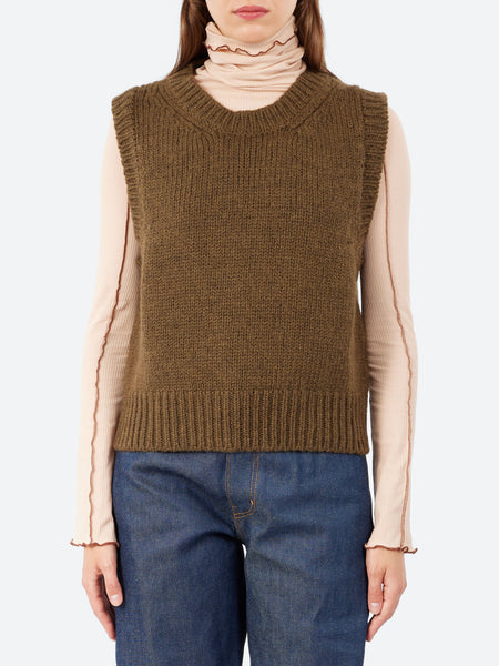 Margaret Howell - MHL Chunky Crew Neck Slipover in Thicket