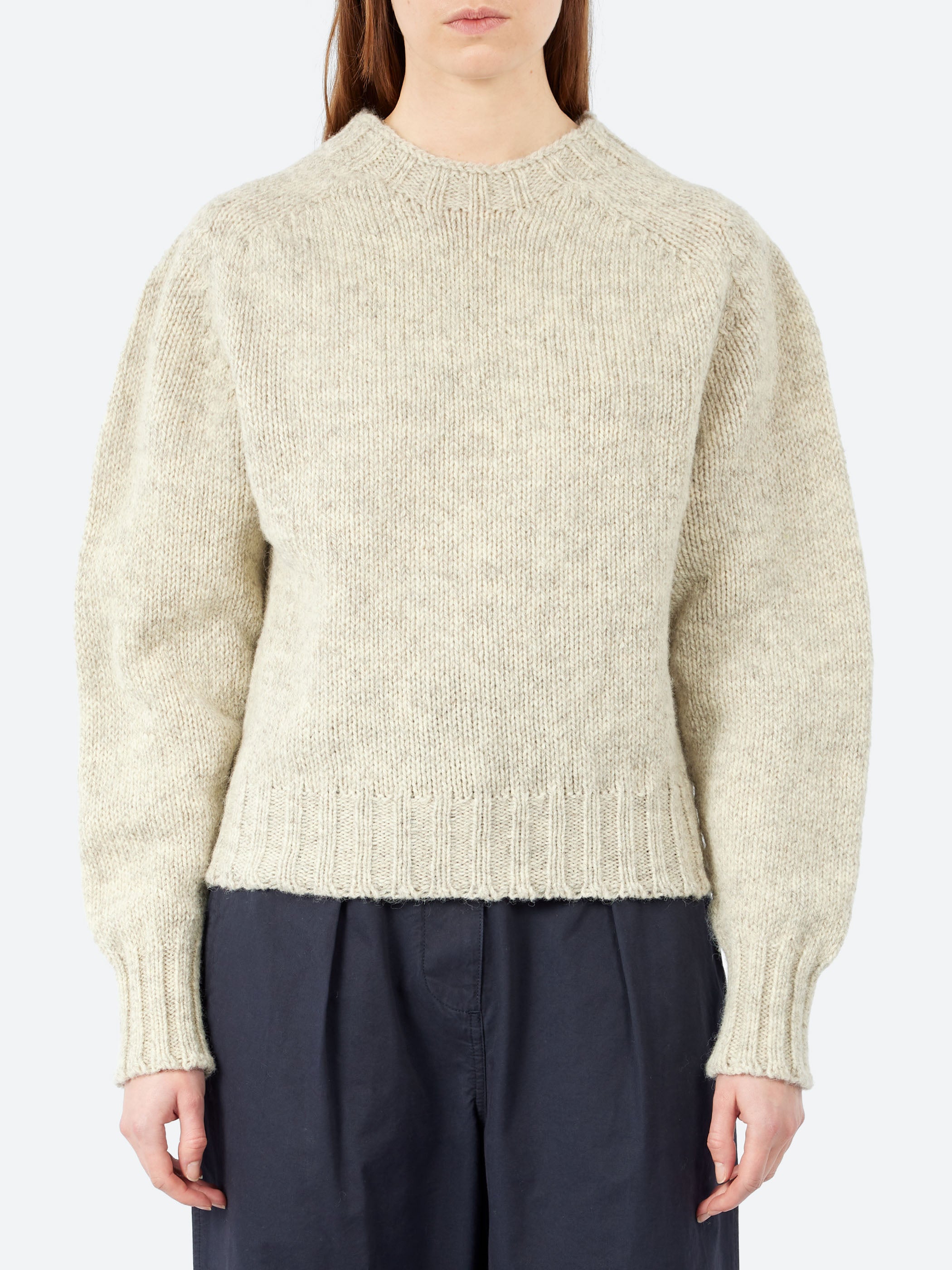Margaret Howell - MHL. Chunky Seamless Crew Neck in Natural