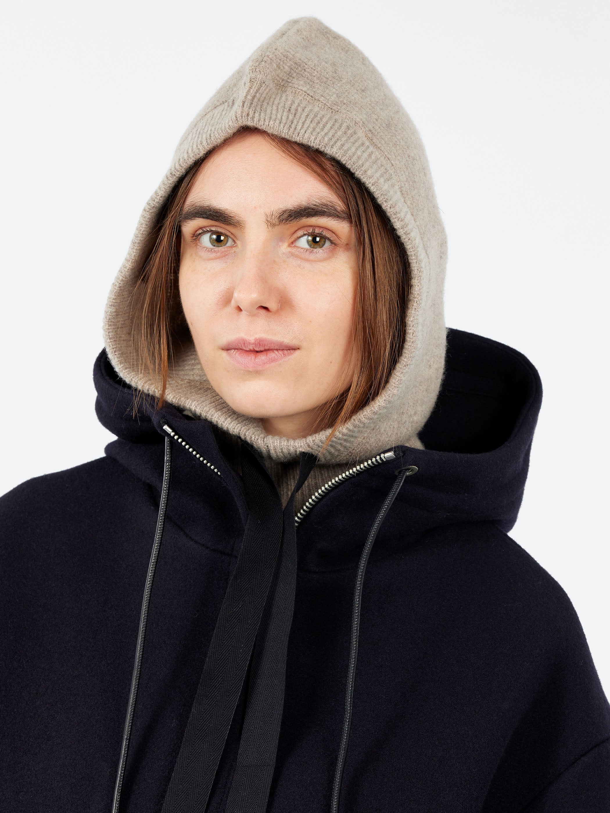 【試着のみ】MHL KNITTED HOOD Margaret Howell MHL Knitted Hood Lambswool Conker – Très Bien