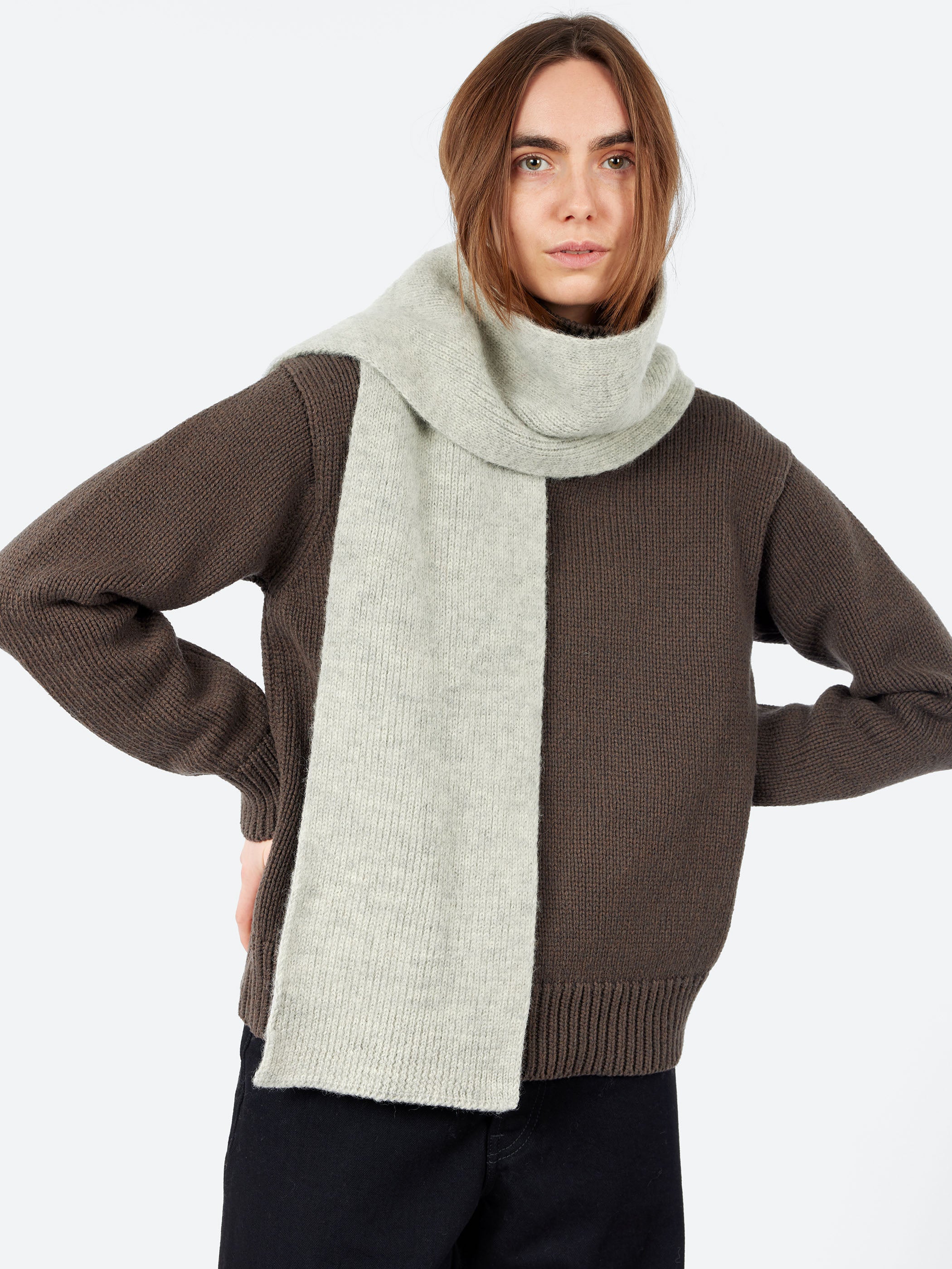 Margaret Howell - MHL. Brushed Scarf in Dark Navy – gravitypope