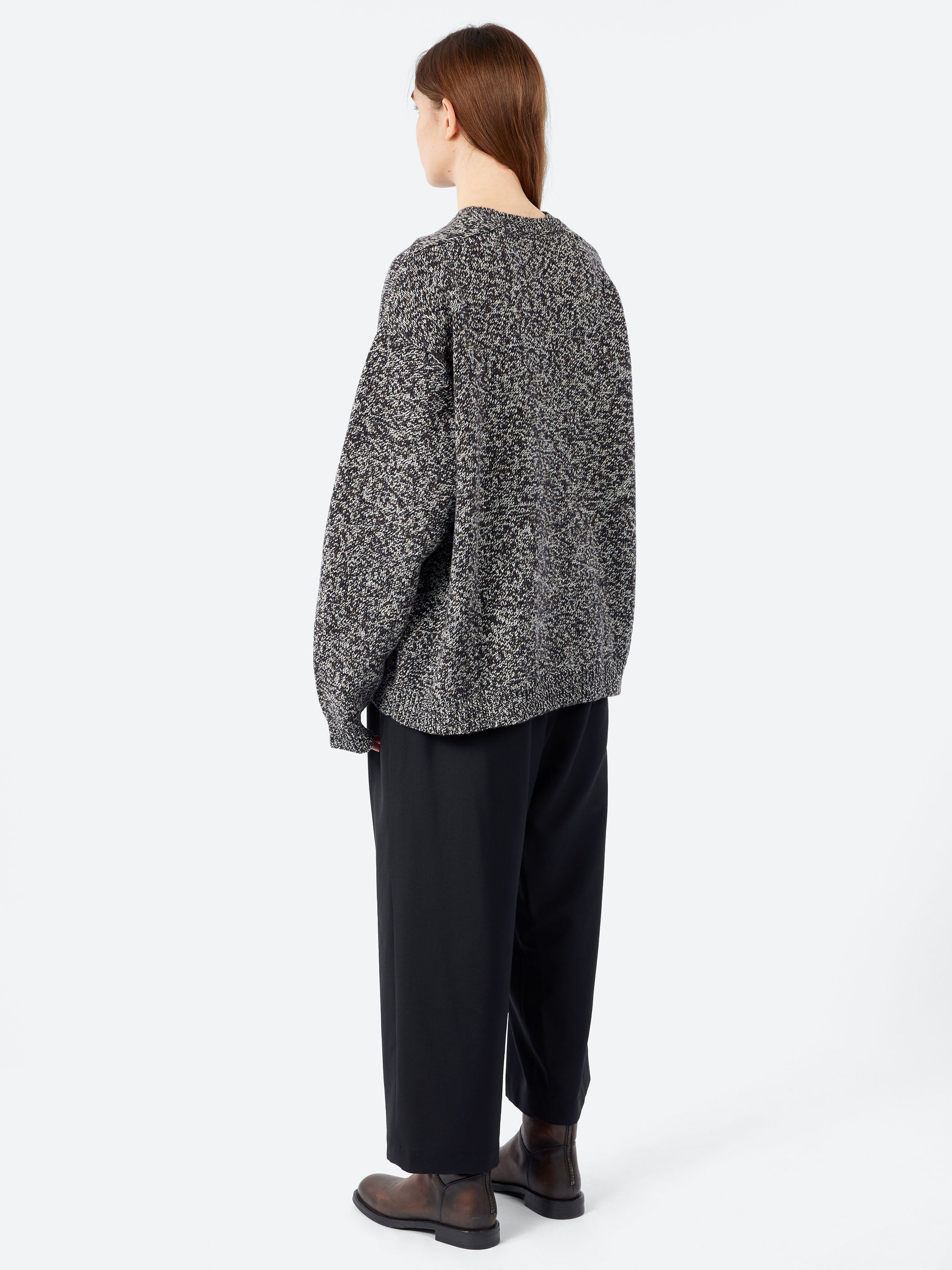 Studio Nicholson - Hemyl Guernsy Jumper in Navy Mouline – gravitypope
