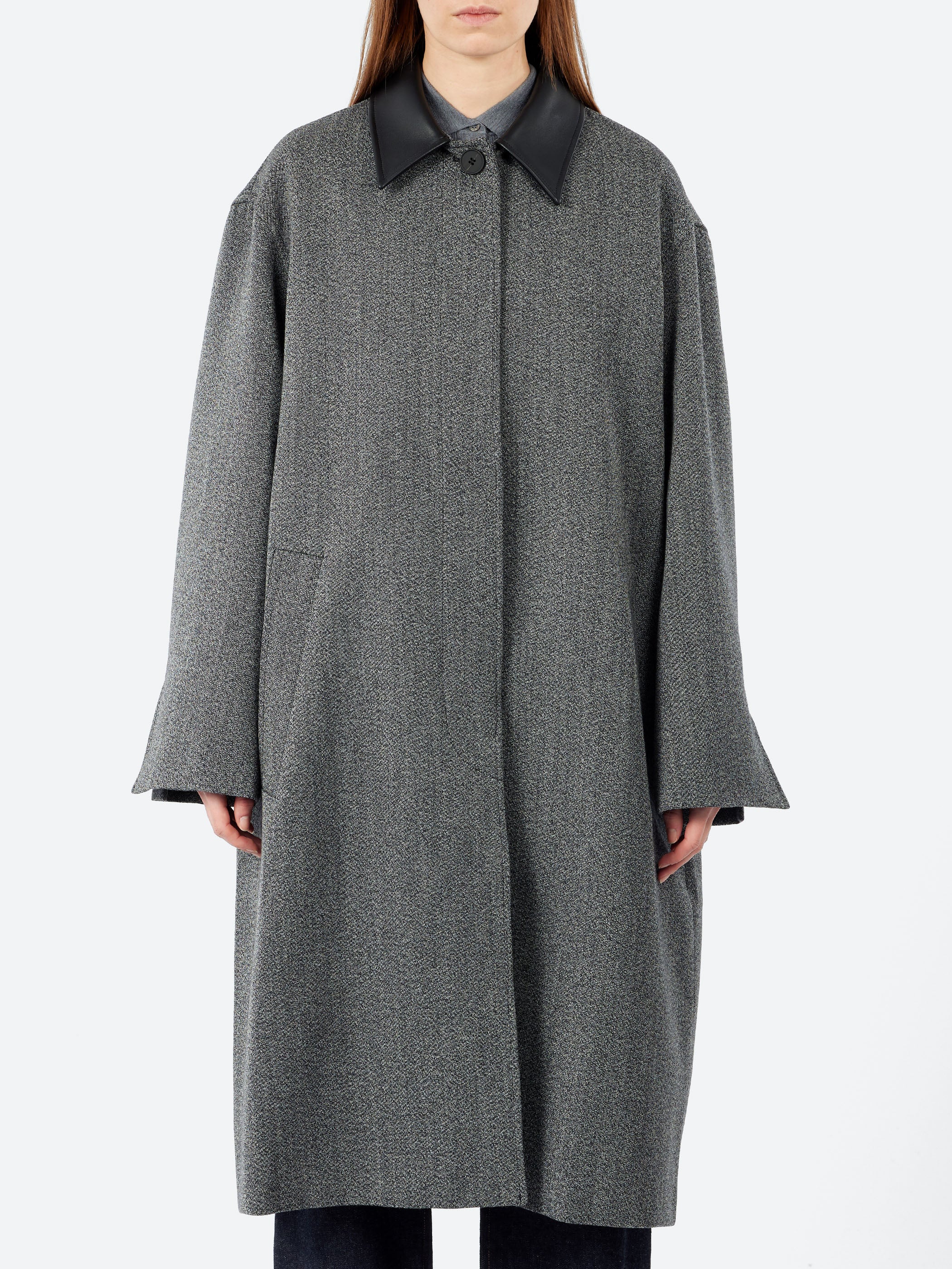 Studio Nicholson - Indio Car Coat in Black and White – gravitypope