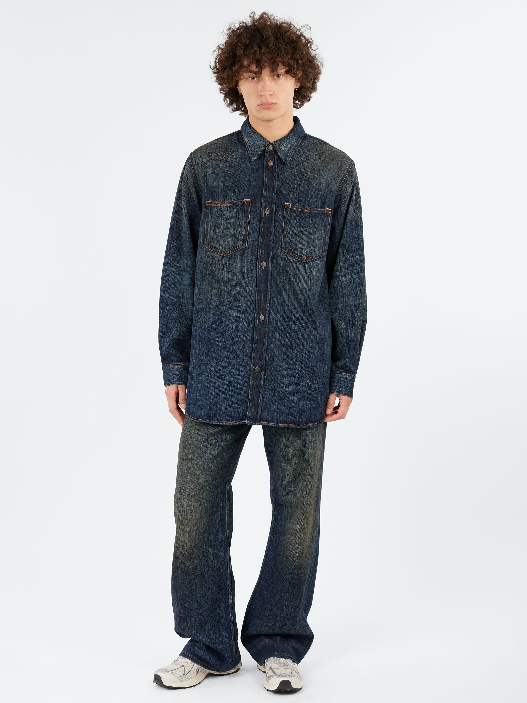 Denim Button-Up Shirt