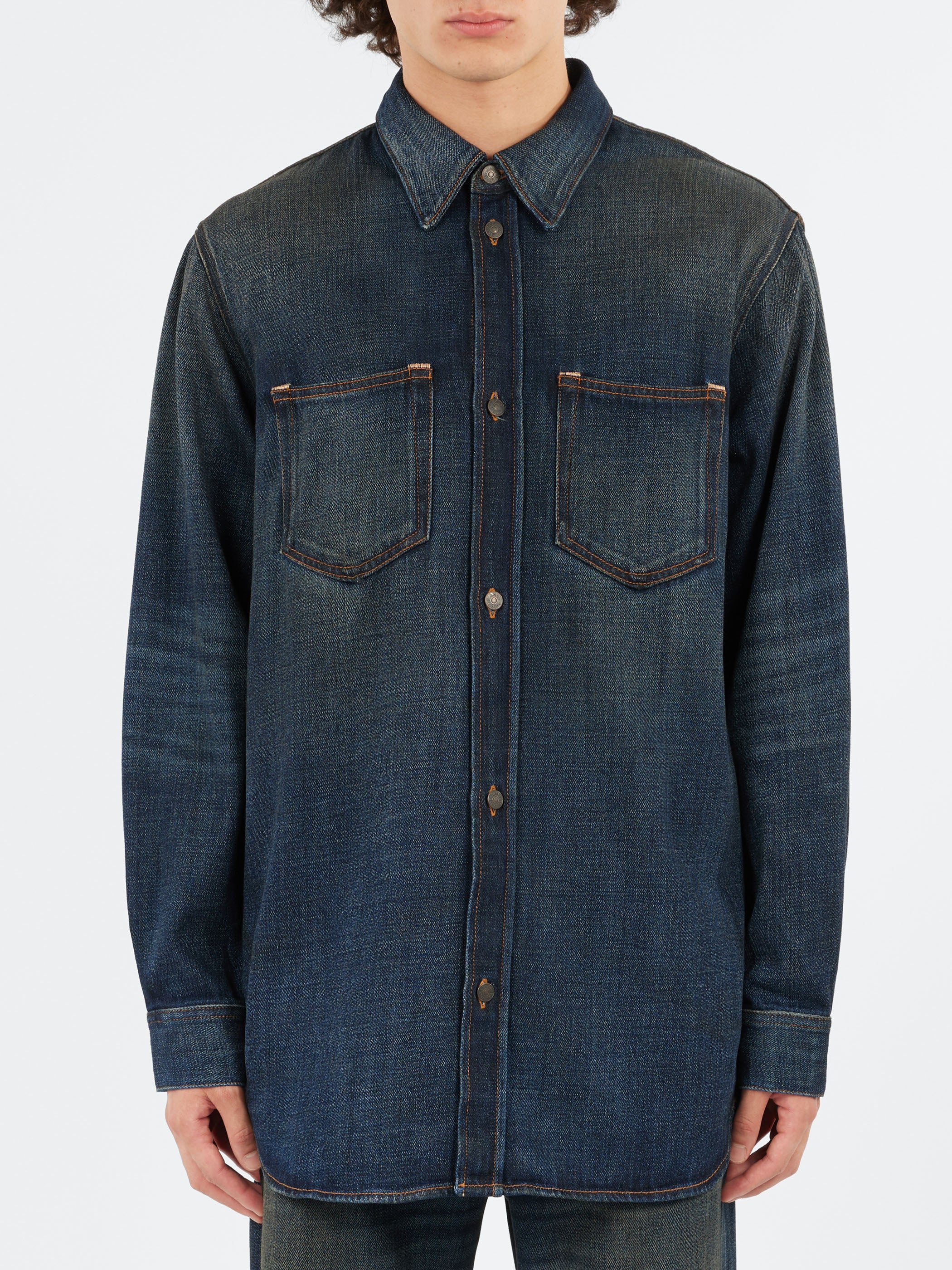 Denim Button-Up Shirt