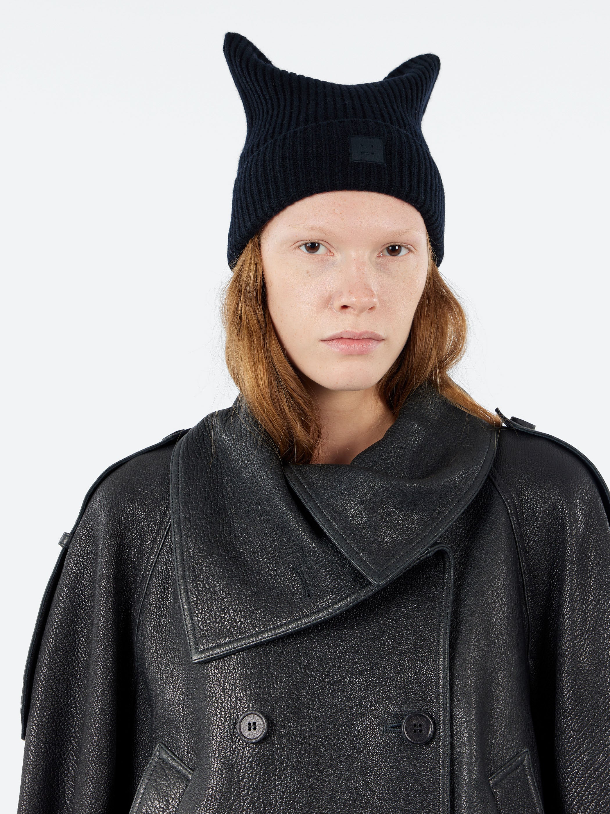 Face Logo Square Beanie