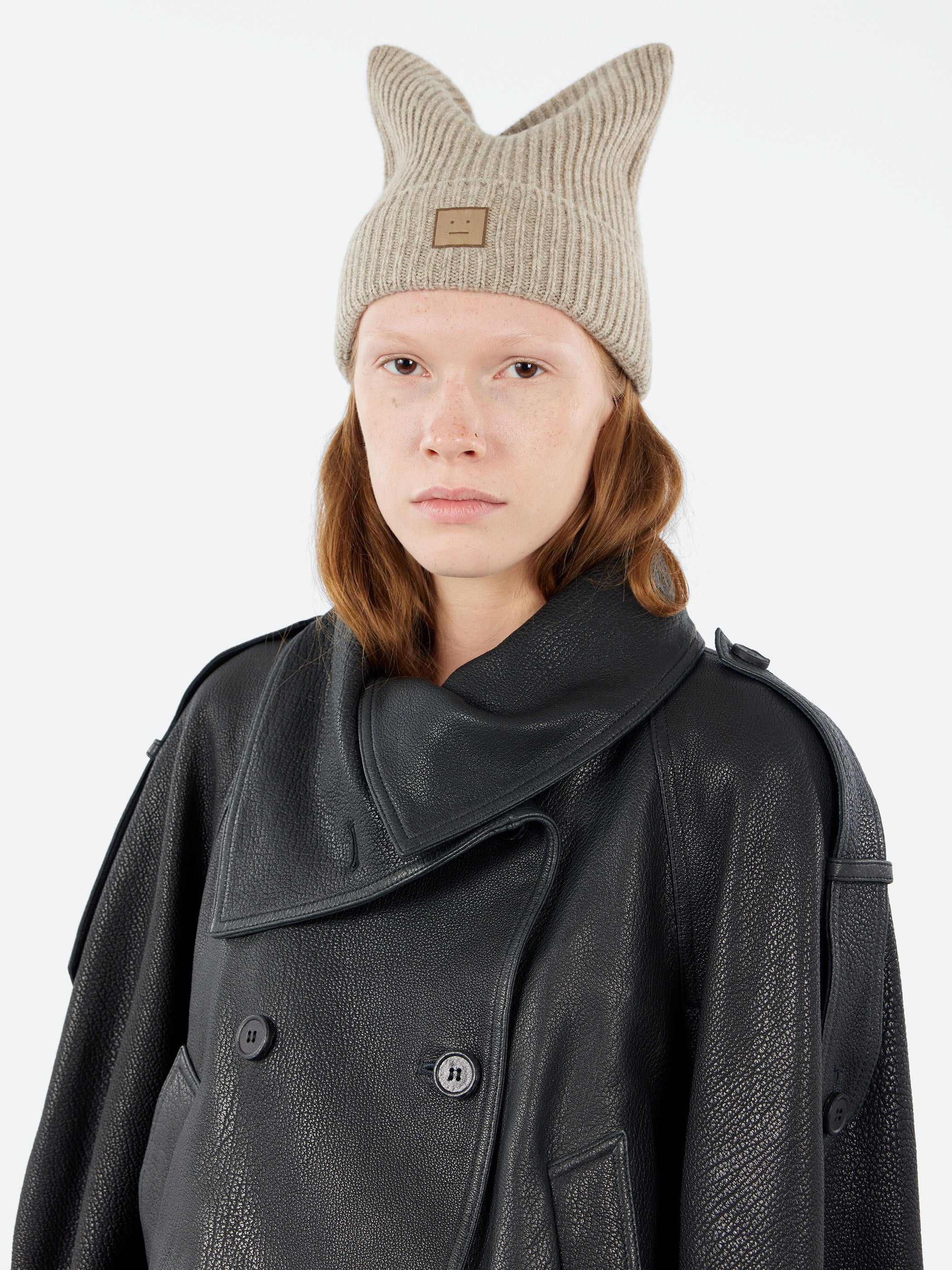Acne Studios - Kua Beanie Yak in Greige Melange – gravitypope