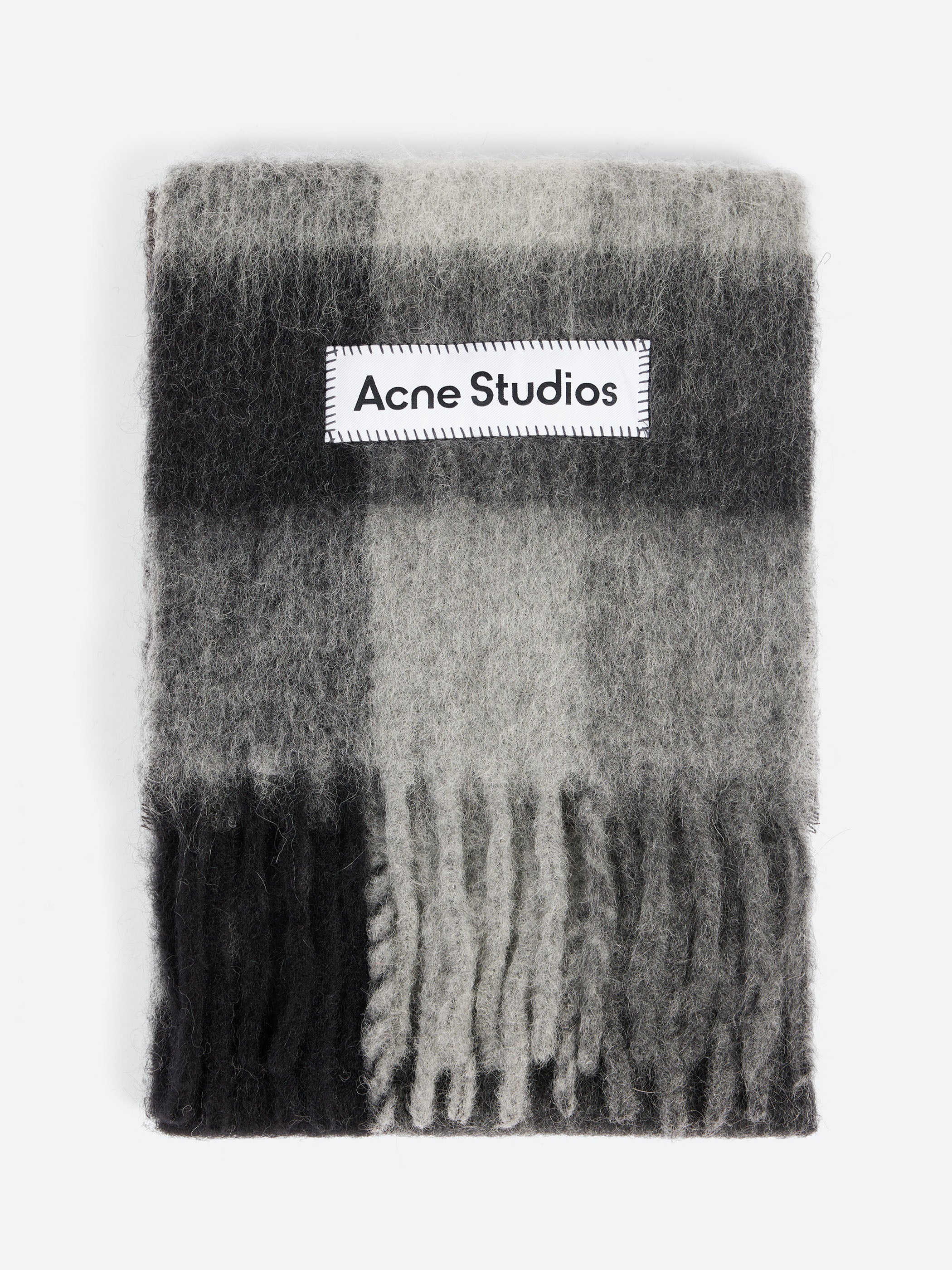 Mohair Checked Scarf