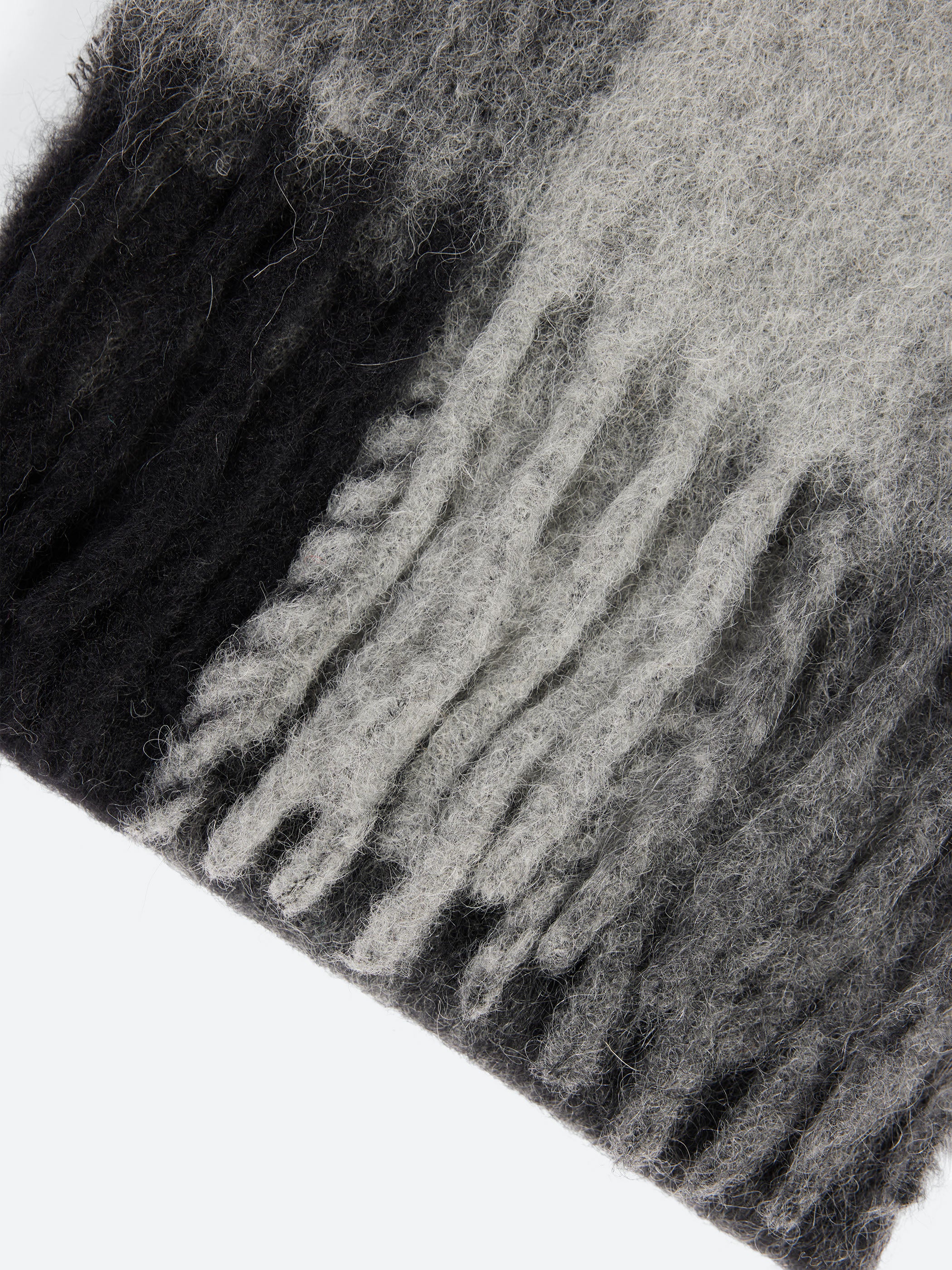 Mohair Checked Scarf