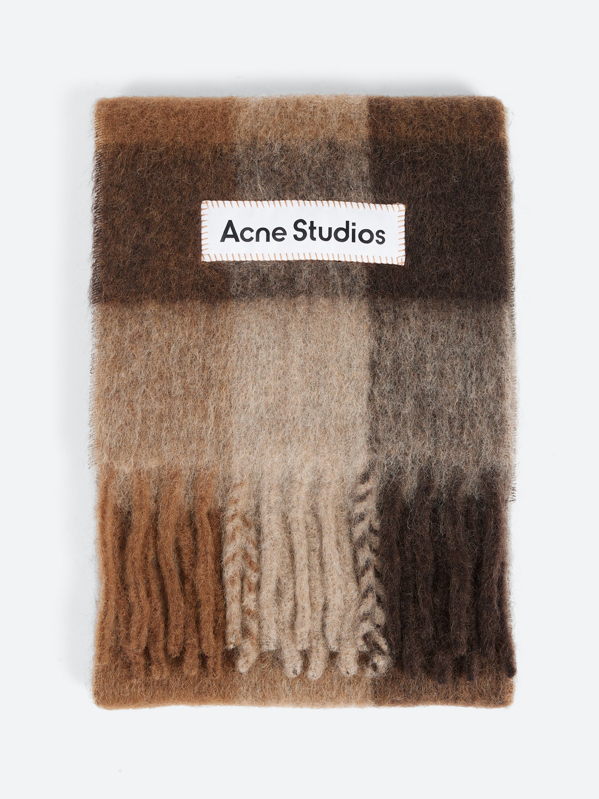 Mohair Checked Scarf