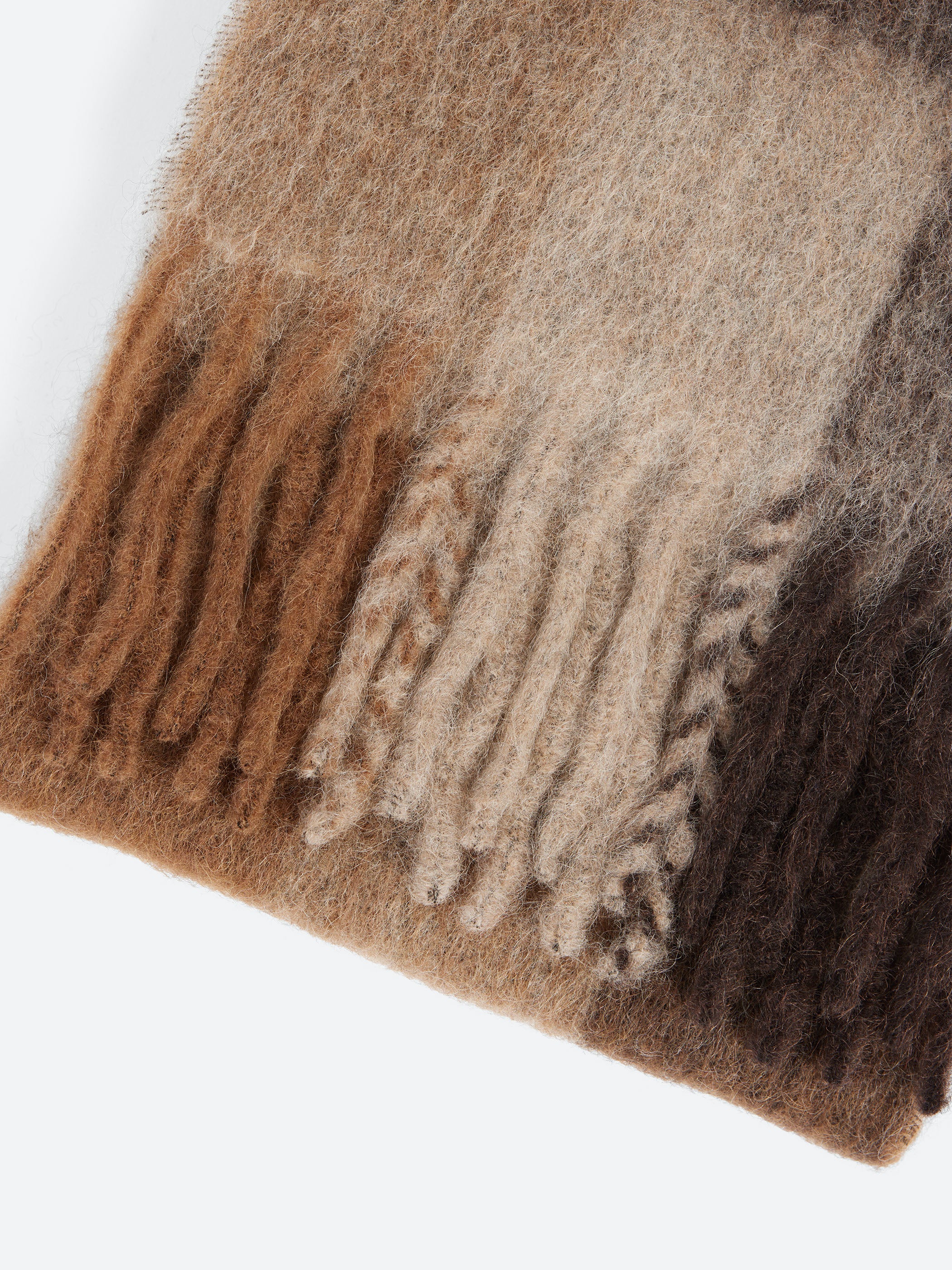 Mohair Checked Scarf