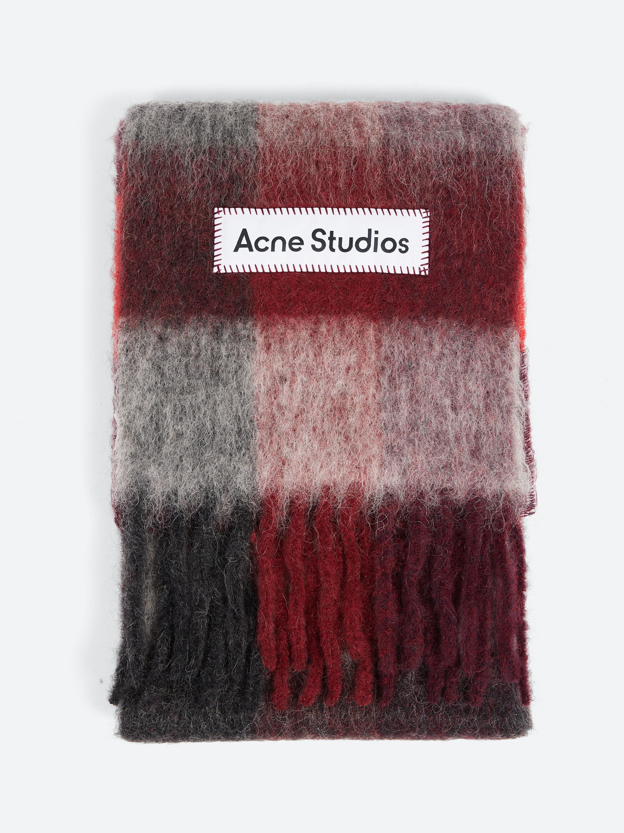 Mohair Checked Scarf