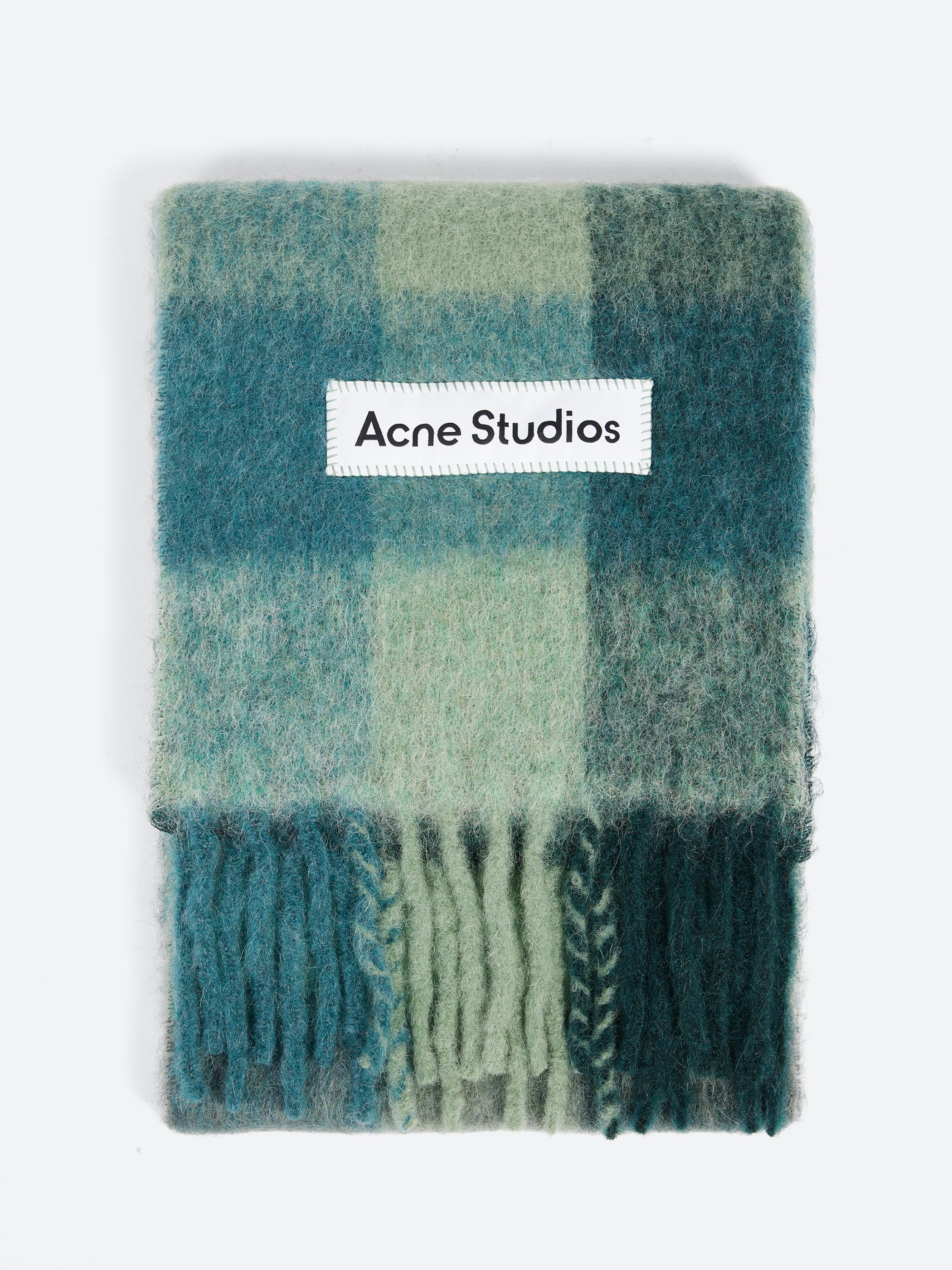Mohair Checked Scarf