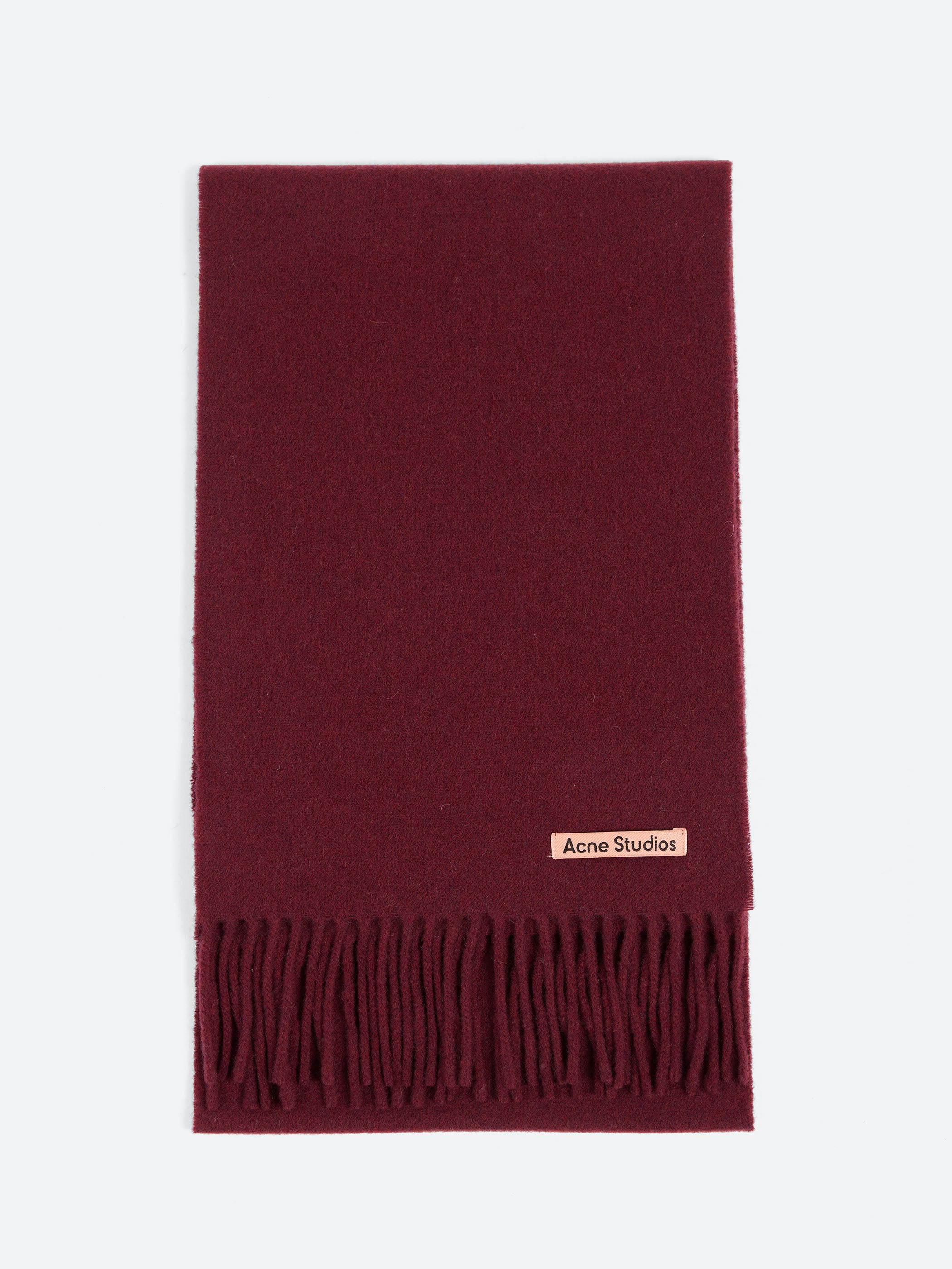 Fringe Wool Scarf - Skinny