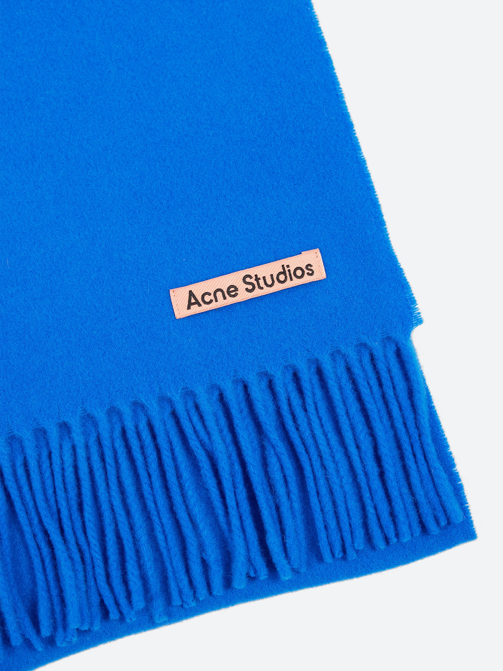 Fringe Wool Scarf - Skinny