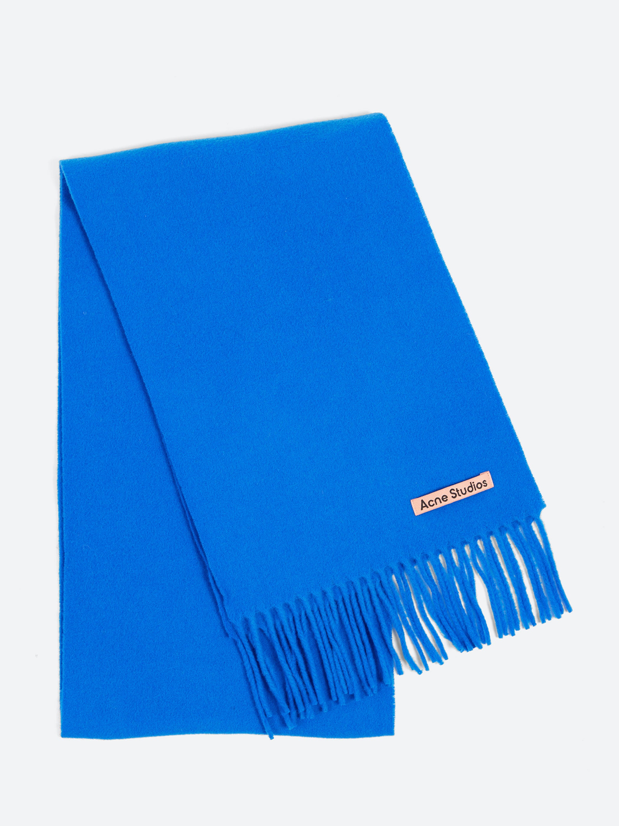 Fringe Wool Scarf - Skinny