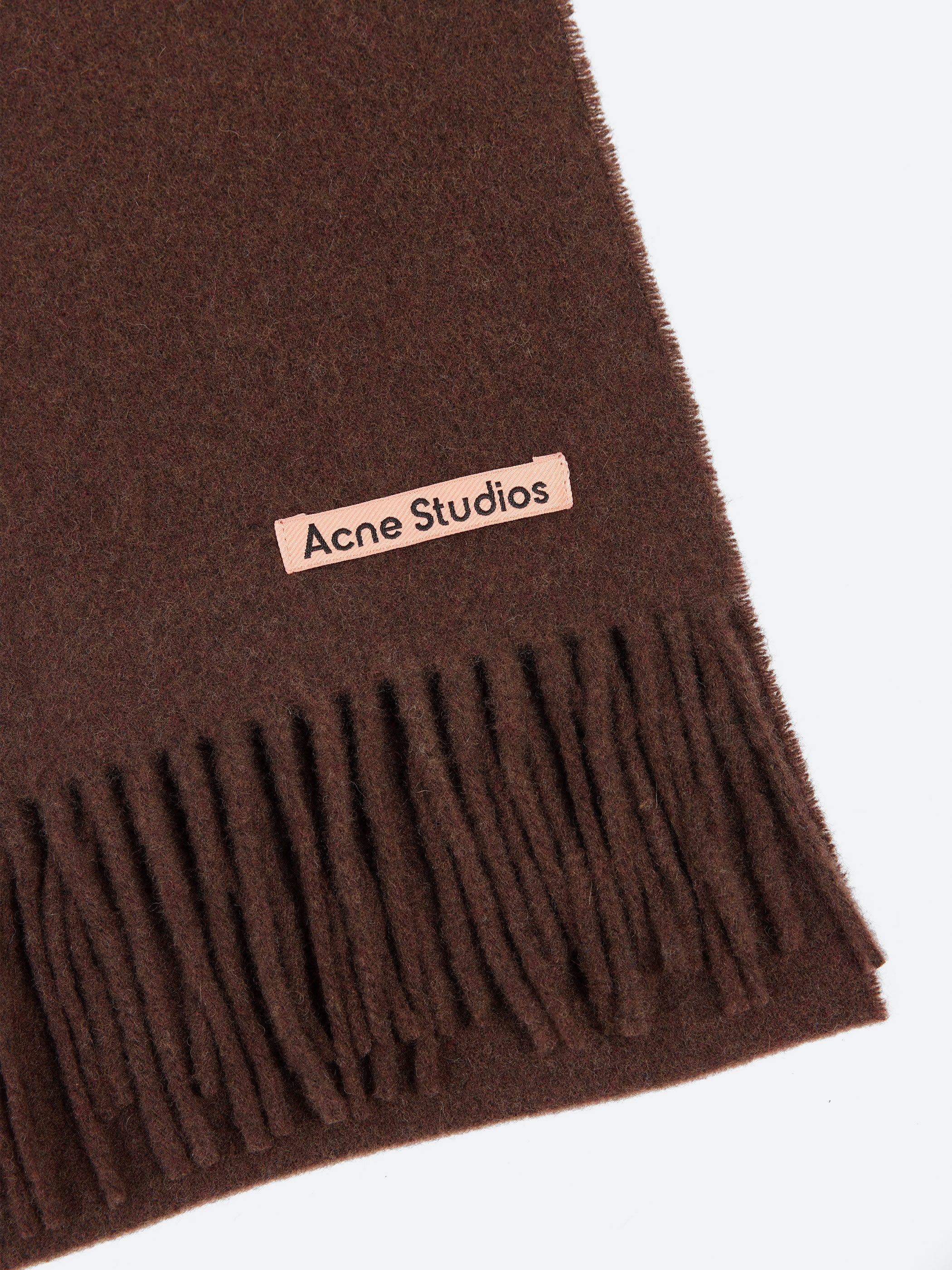 Fringe Wool Scarf - Skinny